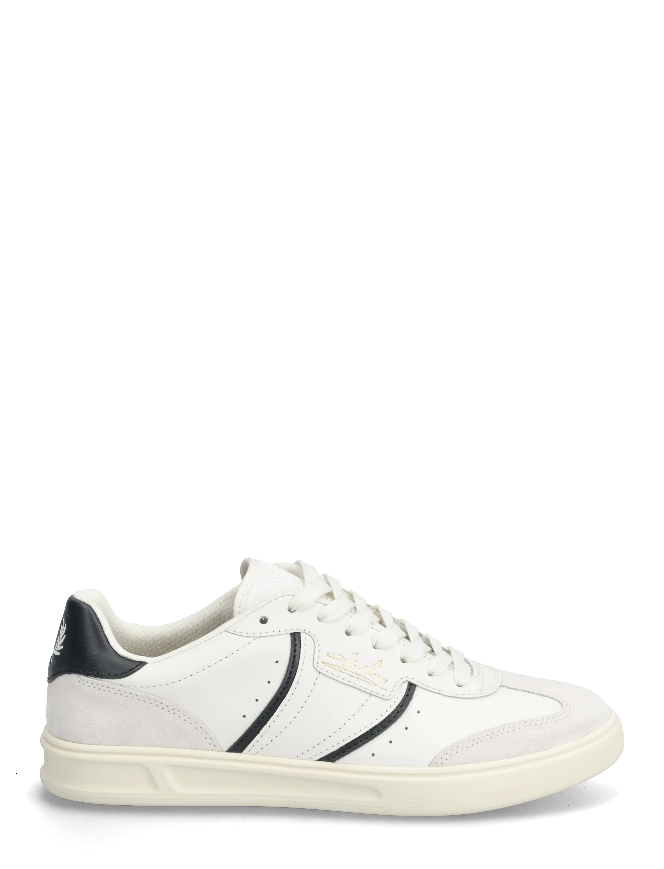 Fred Perry - B4 EMBOSSED LTHR / SUEDE - niedriger schnitt - snow white - 1