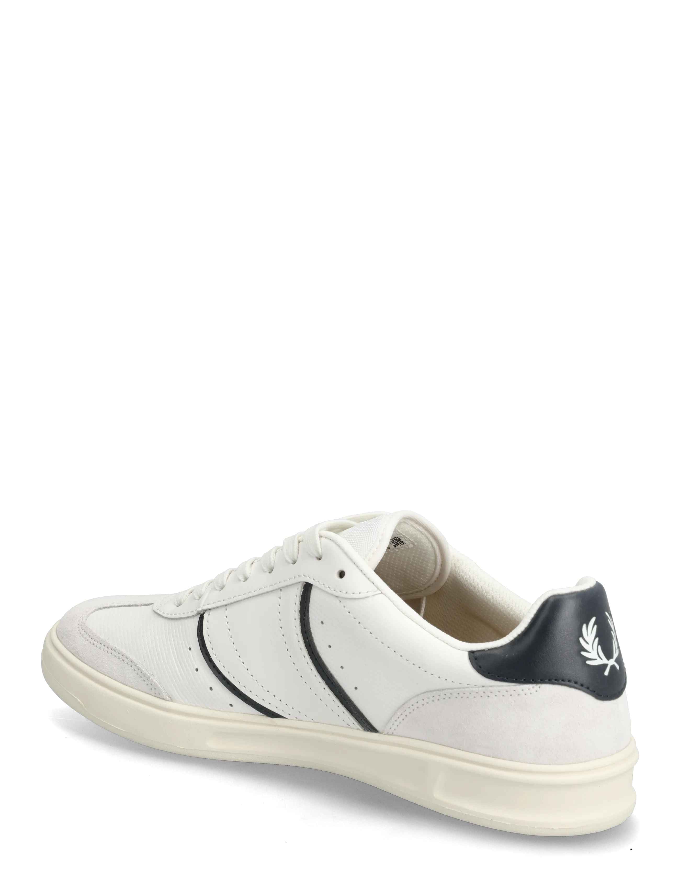 Fred Perry - B4 EMBOSSED LTHR / SUEDE - niedriger schnitt - snow white - 2