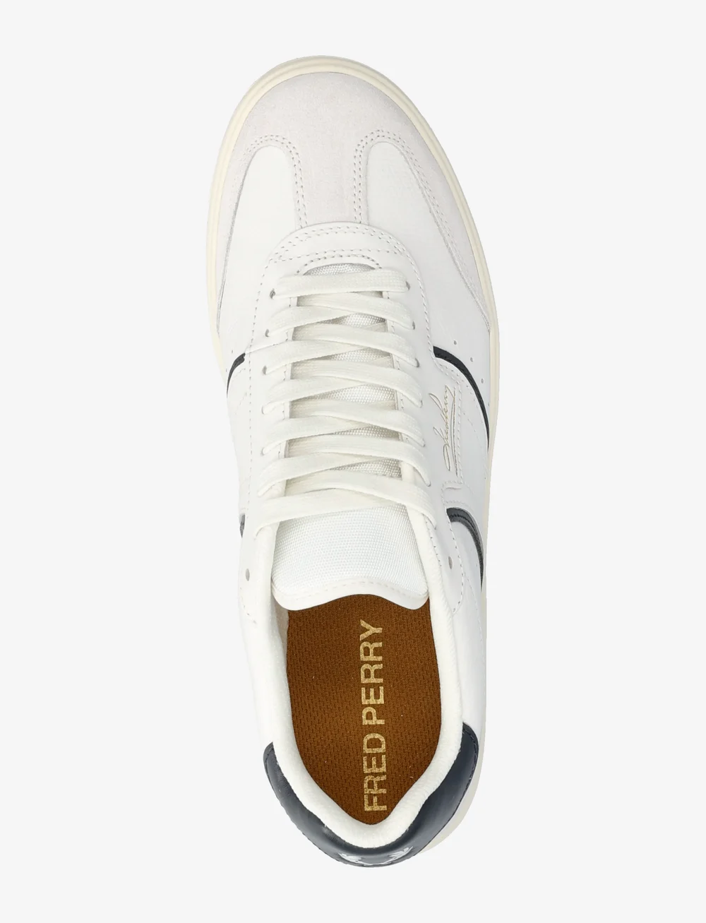 Fred Perry - B4 EMBOSSED LTHR / SUEDE - niedriger schnitt - snow white - 3