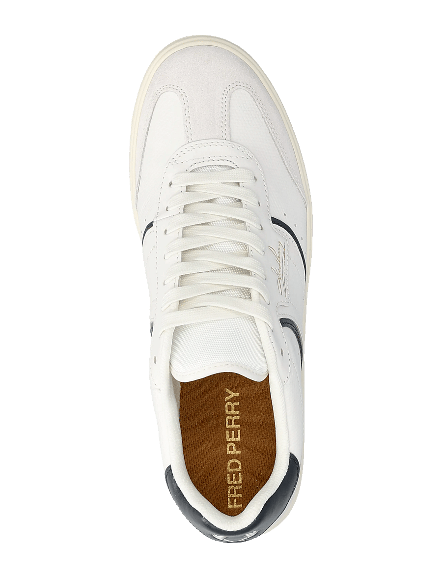 Fred Perry - B4 EMBOSSED LTHR / SUEDE - madala säärega tossud - snow white - 3