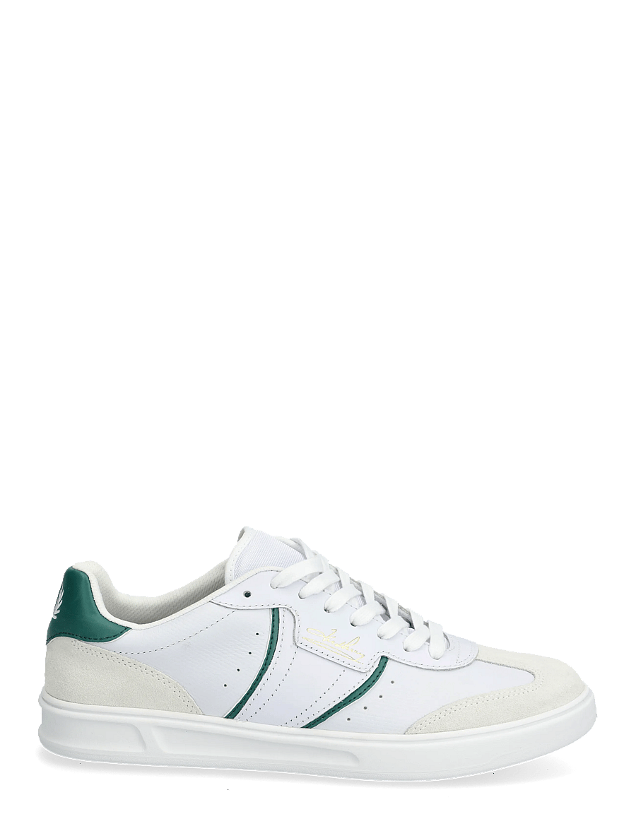 Fred Perry - B4 EMBOSSED LTHR / SUEDE - madala säärega tossud - white - 1