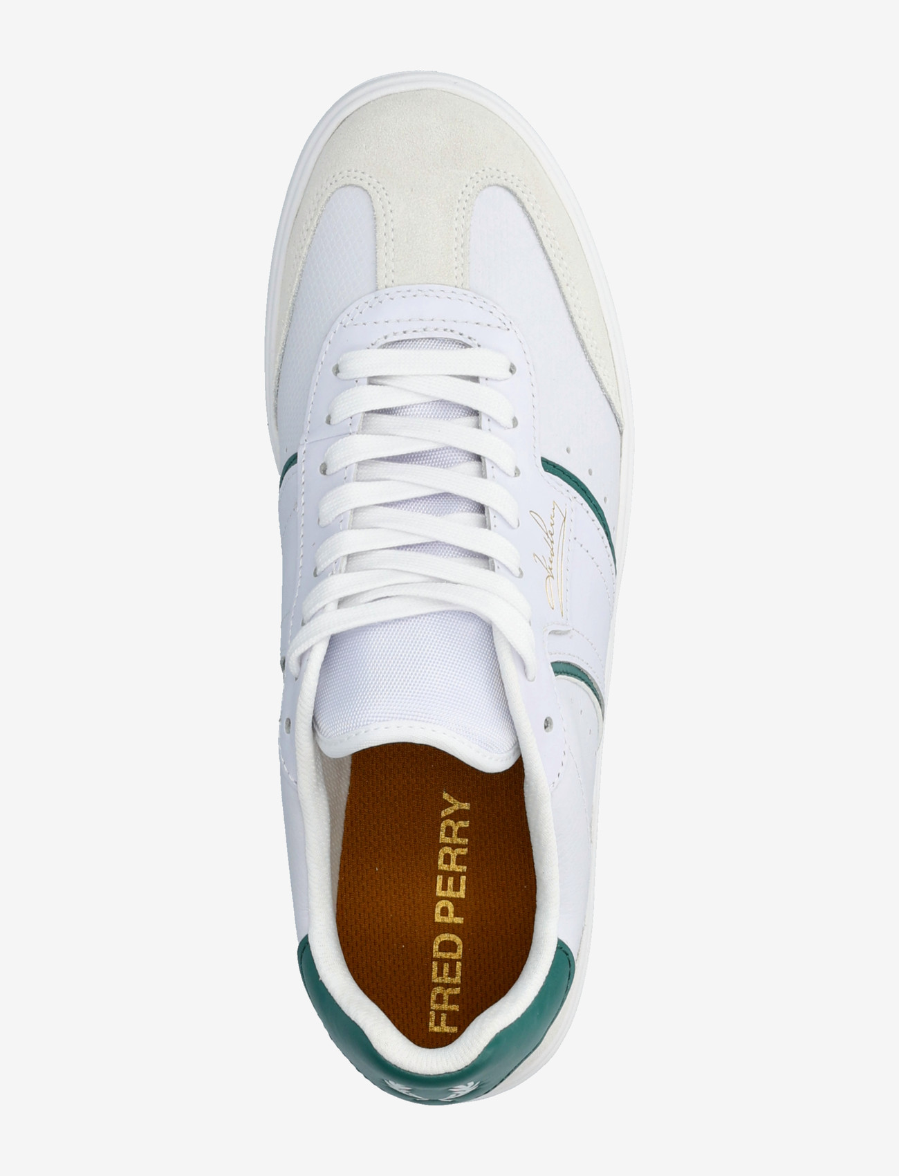 Fred Perry - B4 EMBOSSED LTHR / SUEDE - låga sneakers - white - 3