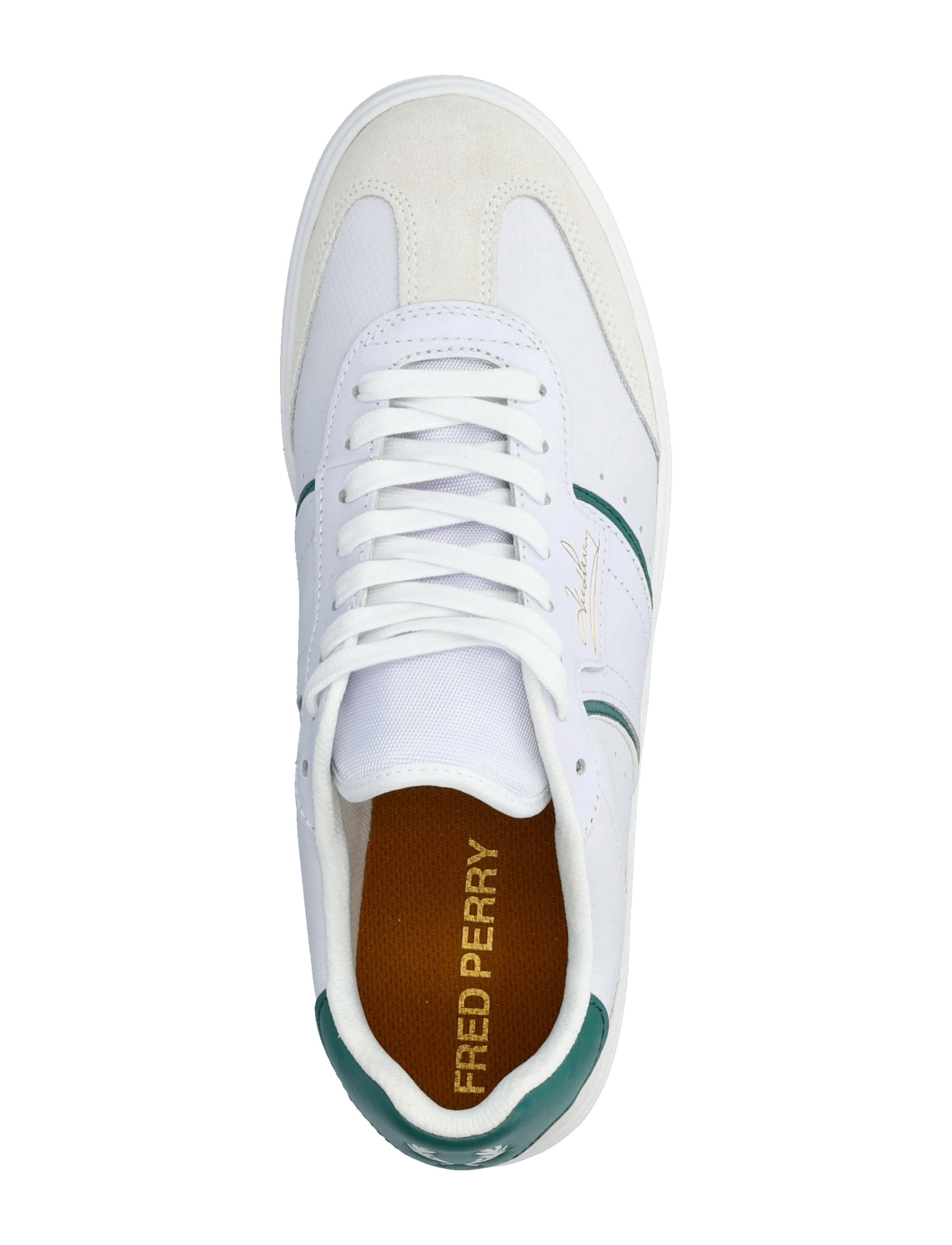 Fred Perry - B4 EMBOSSED LTHR / SUEDE - madala säärega tossud - white - 3