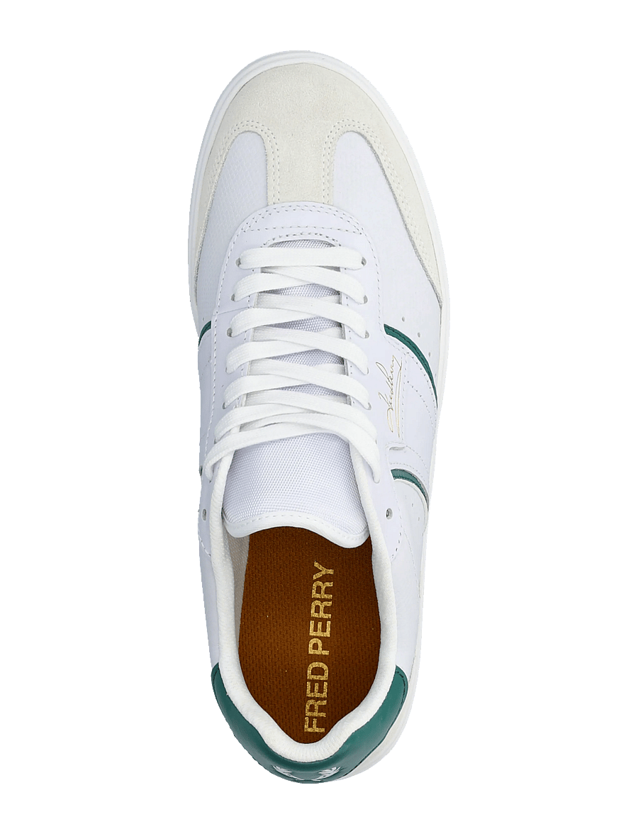 Fred Perry - B4 EMBOSSED LTHR / SUEDE - madala säärega - white - 3