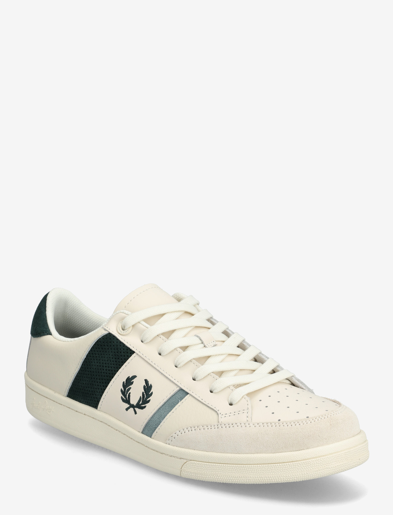 Fred Perry - B725 LEATHER/ SUEDE - low tops - ecru - 0