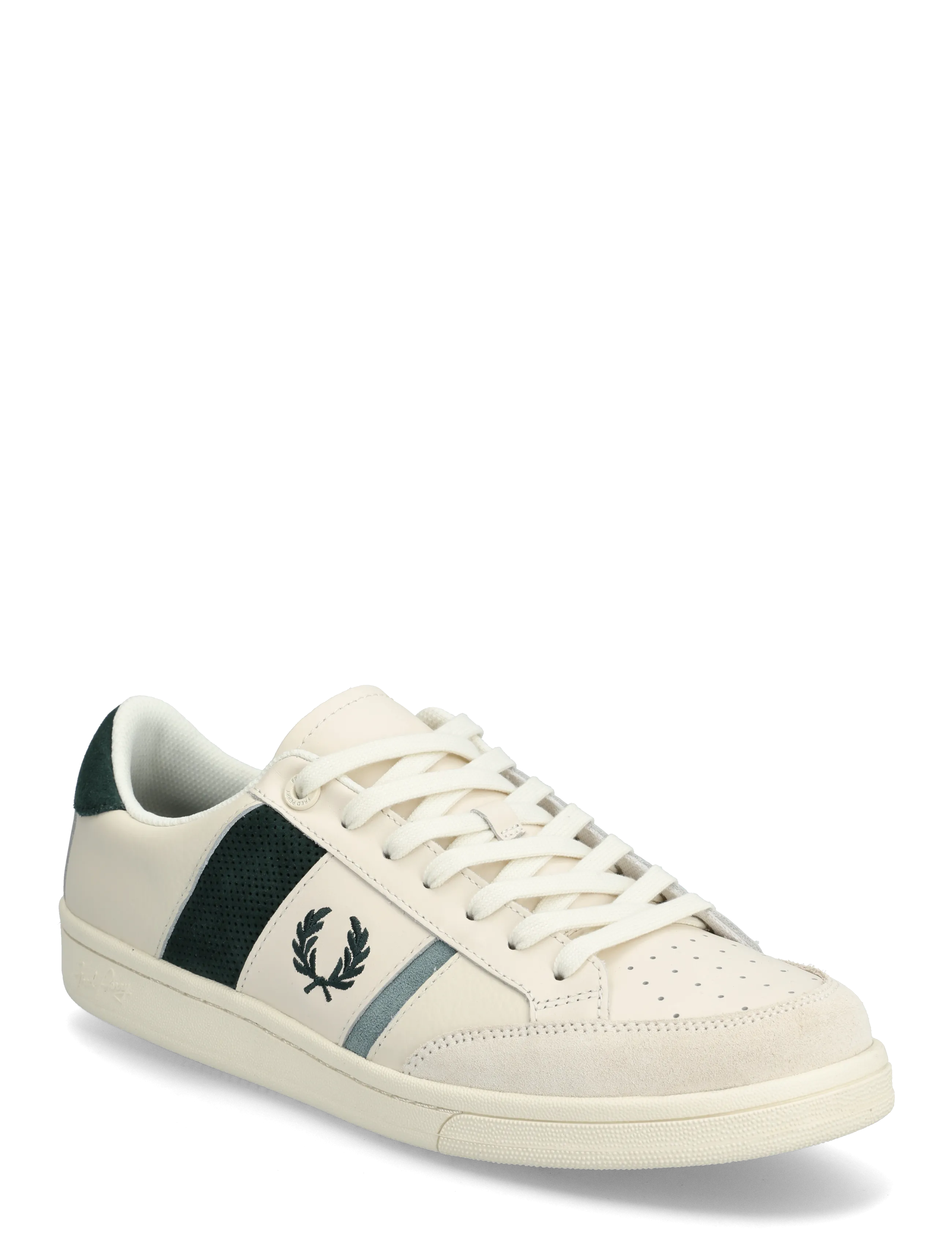 Fred Perry B725 LEATHER/ SUEDE - Skor - ECRU / cream