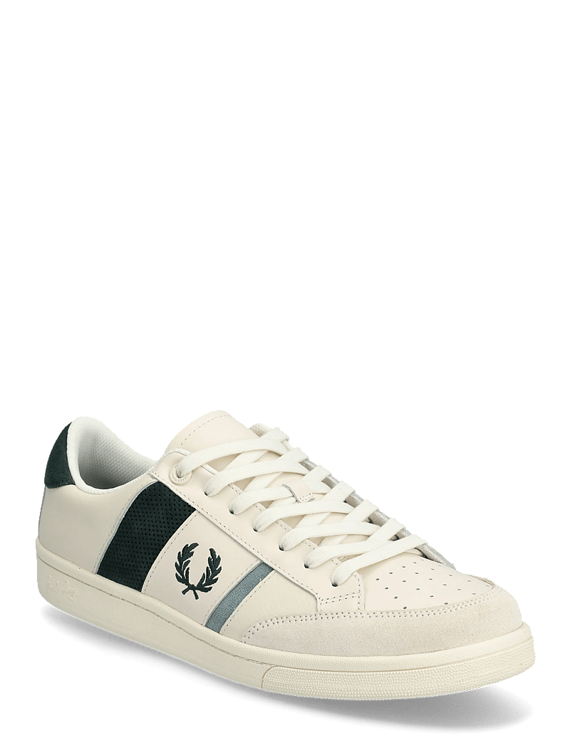 Fred Perry - B725 LEATHER/ SUEDE - niedriger schnitt - ecru - 0