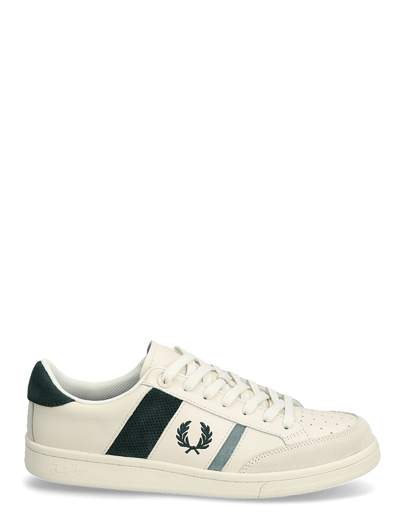 Fred Perry - B725 LEATHER/ SUEDE - niedriger schnitt - ecru - 1