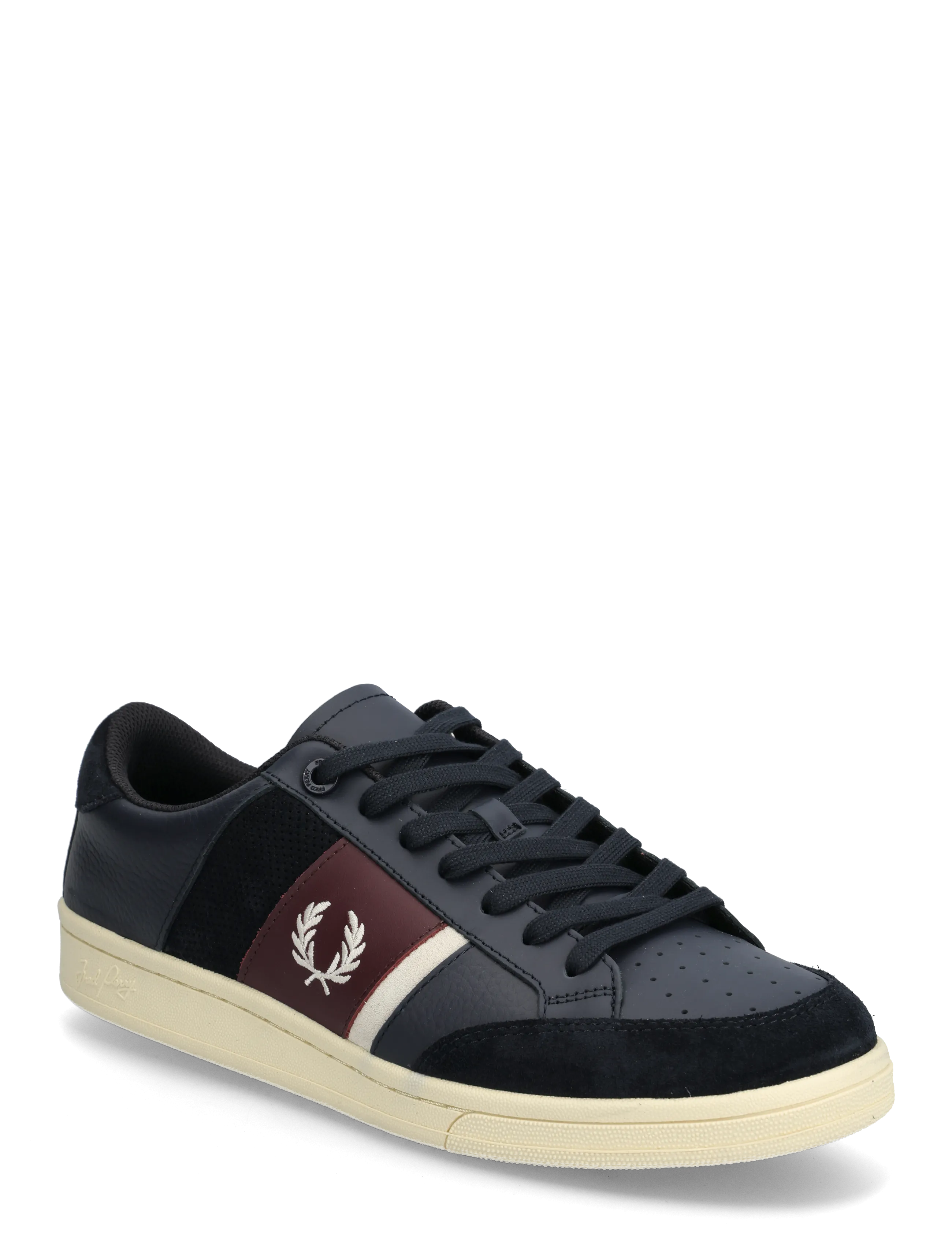 Fred Perry B725 LEATHER/ SUEDE - Shoes - NAVY / navy