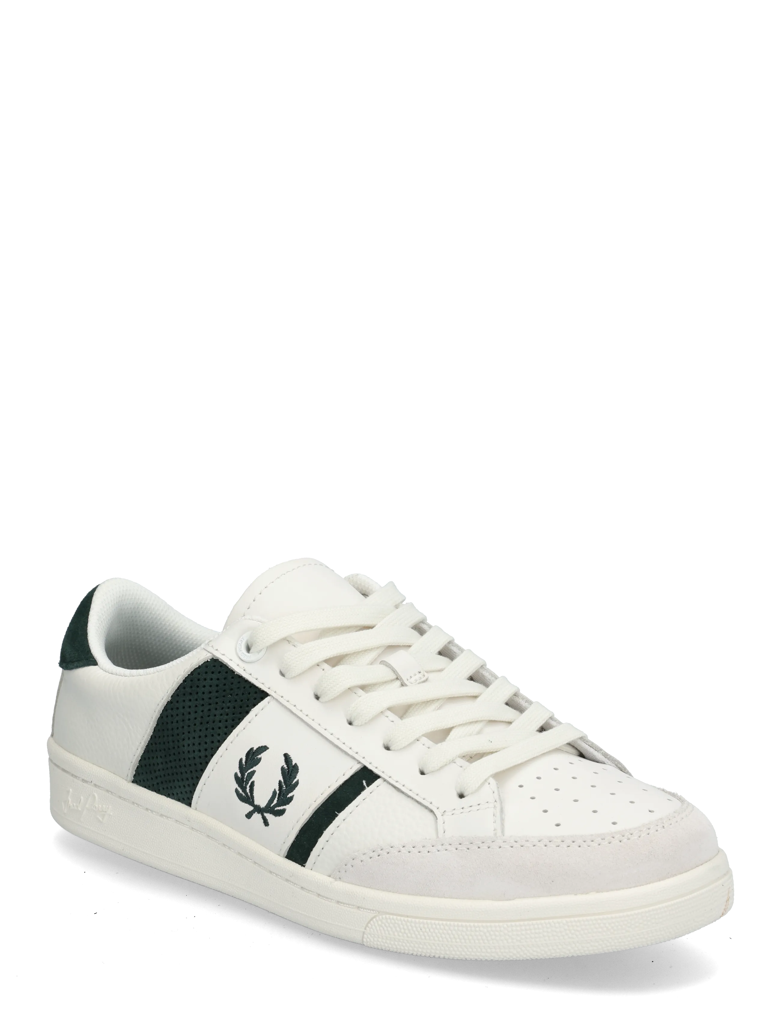 Fred Perry B725 LEATHER/ SUEDE - Shoes - SNOW WHITE / white