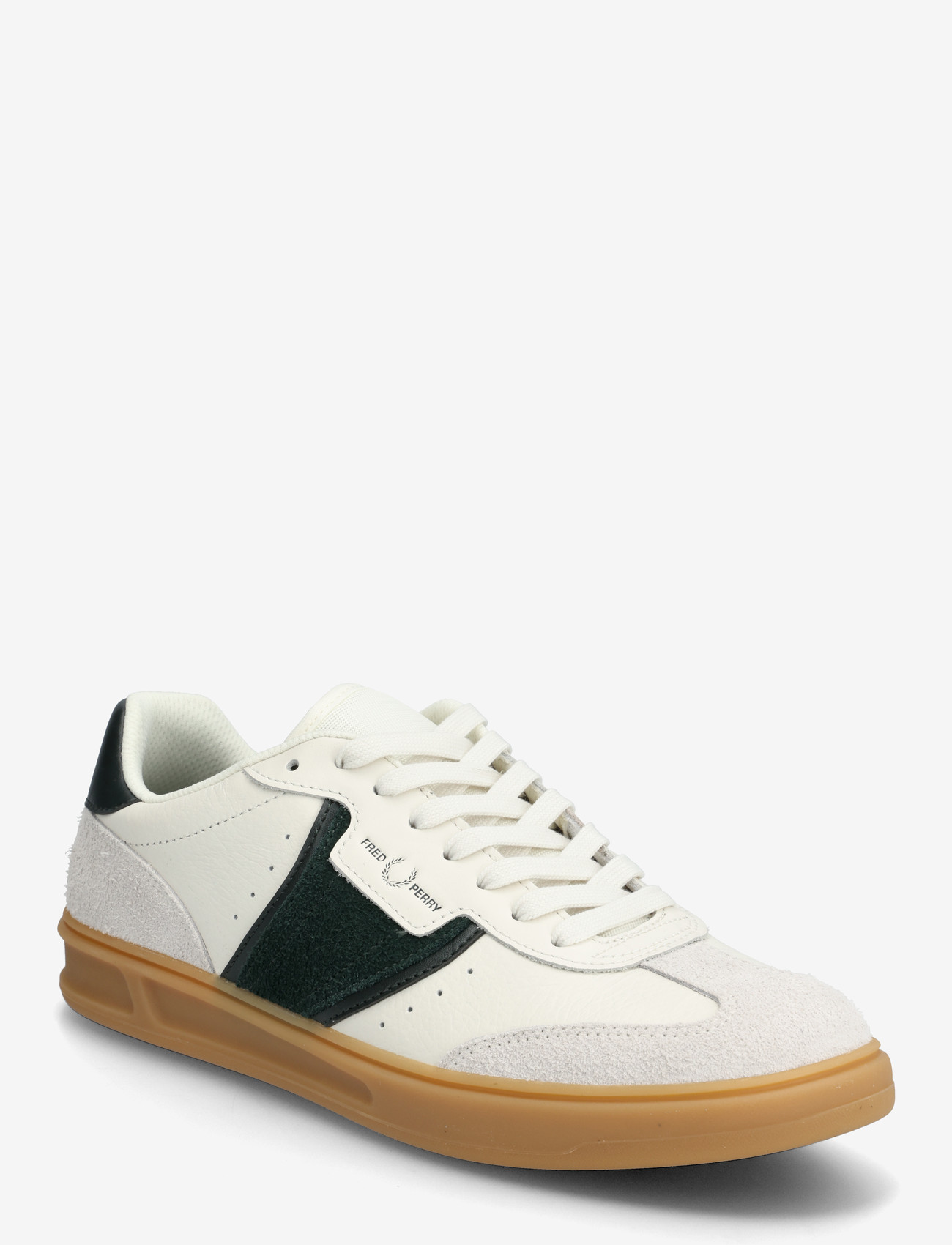 Fred Perry - B4 TEXTURED LTHR / SUEDE - lave sneakers - light ecru - 0