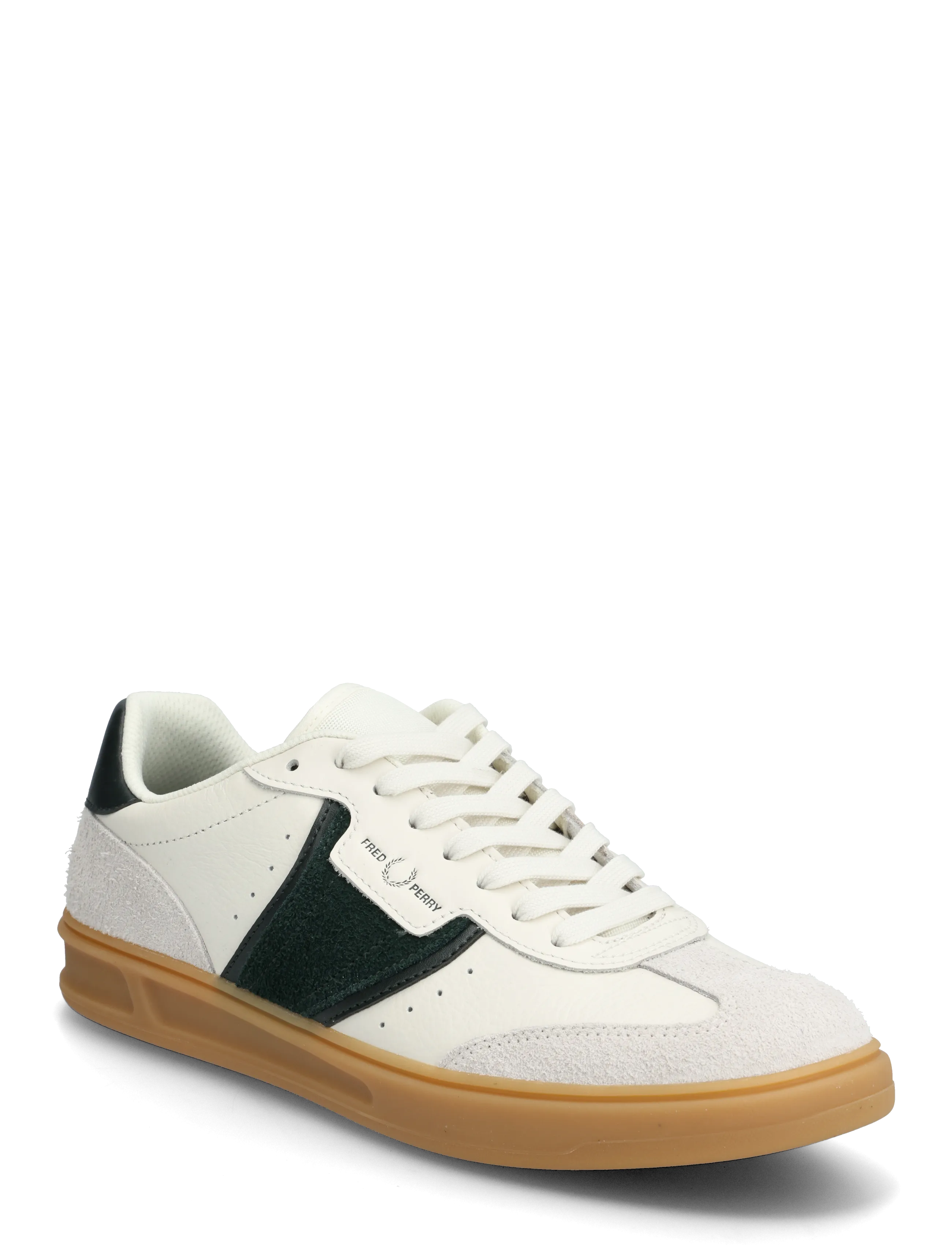 Fred Perry B4 TEXTURED LTHR / SUEDE - Avalynė - LIGHT ECRU / cream
