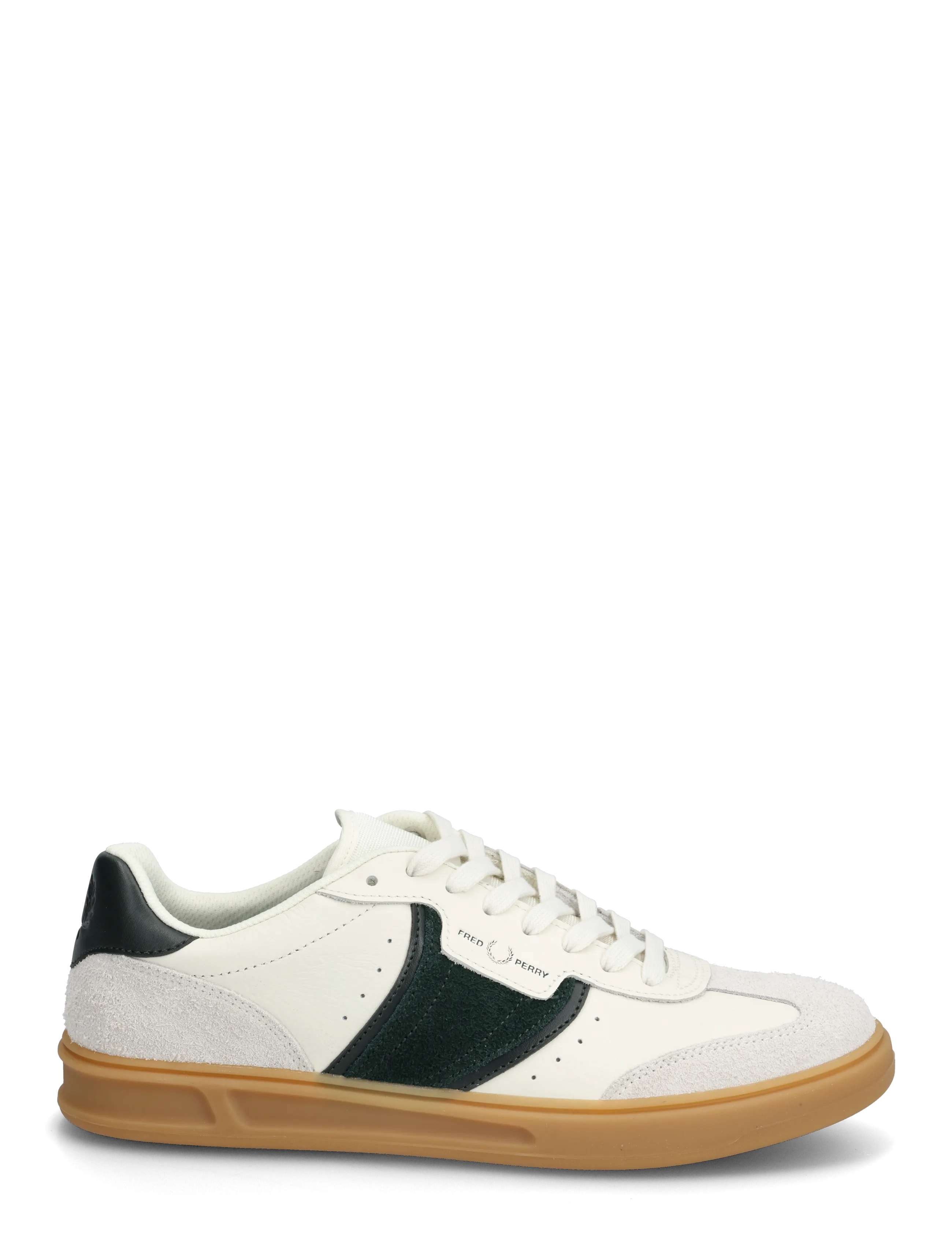 Fred Perry - B4 TEXTURED LTHR / SUEDE - madala säärega tossud - light ecru - 1