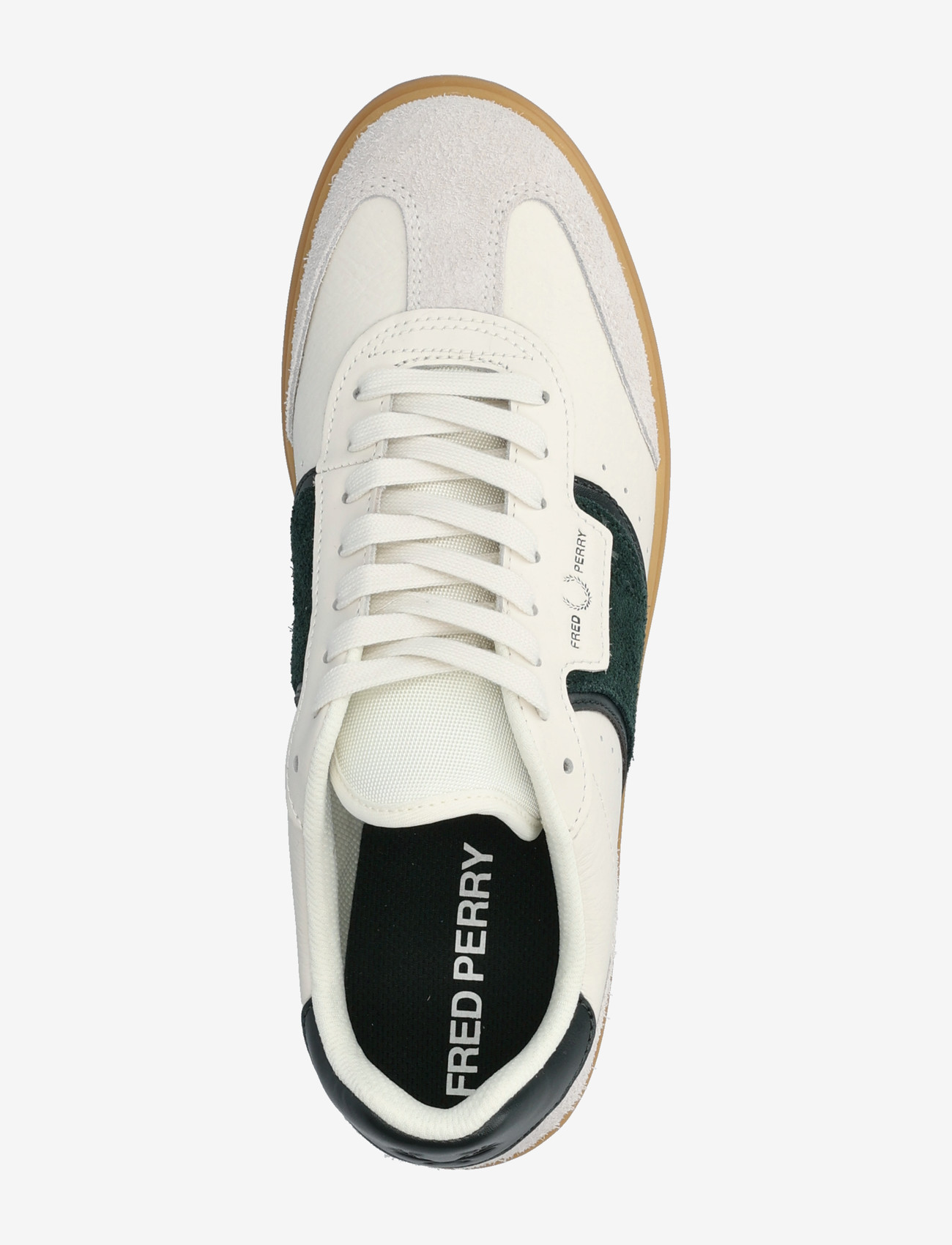 Fred Perry - B4 TEXTURED LTHR / SUEDE - lave sneakers - light ecru - 3