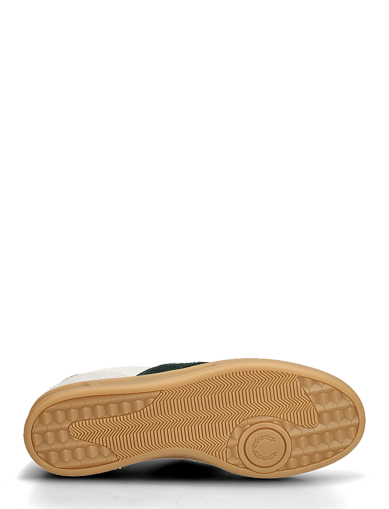 Fred Perry - B4 TEXTURED LTHR / SUEDE - niedriger schnitt - light ecru - 4