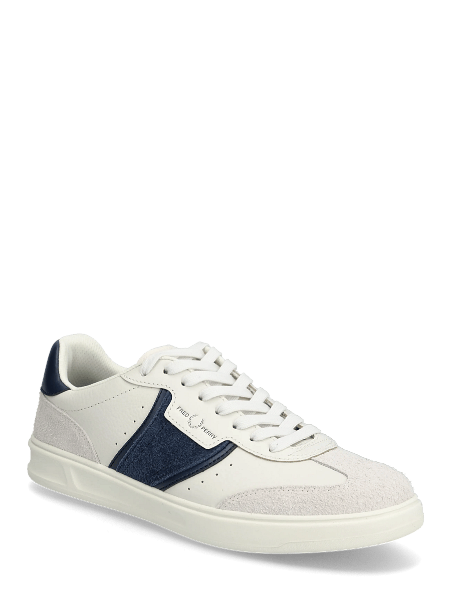 Fred Perry - B4 TEXTURED LTHR / SUEDE - niedriger schnitt - porcelain - 0