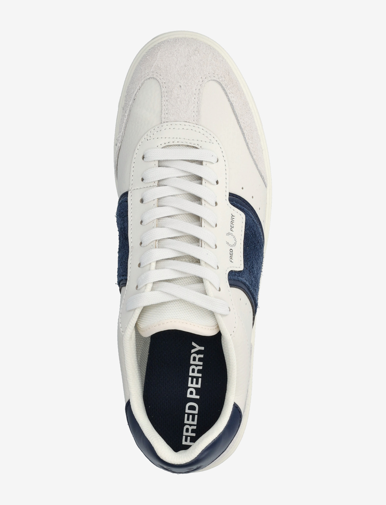 Fred Perry - B4 TEXTURED LTHR / SUEDE - niedriger schnitt - porcelain - 3