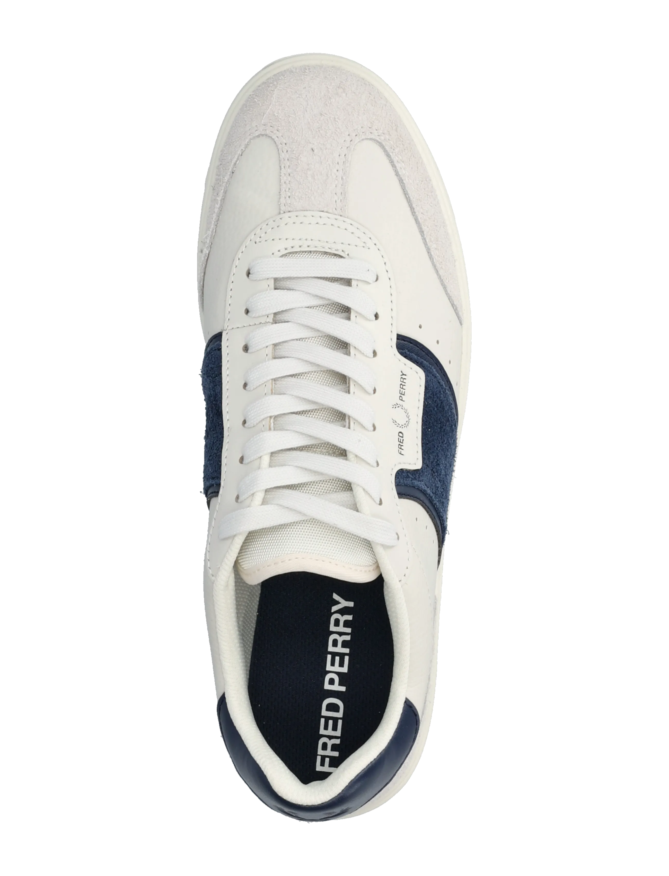 Fred Perry - B4 TEXTURED LTHR / SUEDE - madala säärega tossud - porcelain - 3