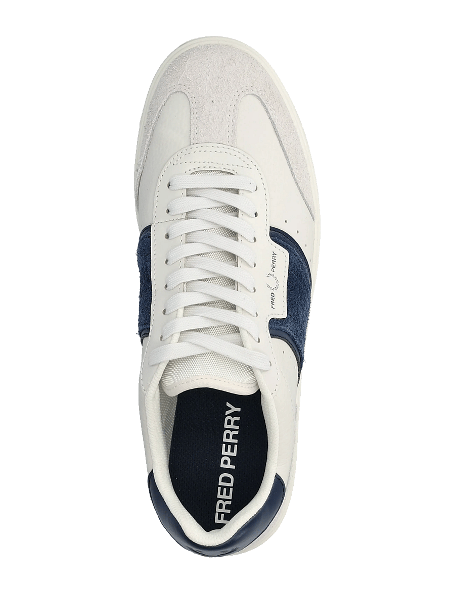 Fred Perry - B4 TEXTURED LTHR / SUEDE - niedriger schnitt - porcelain - 3