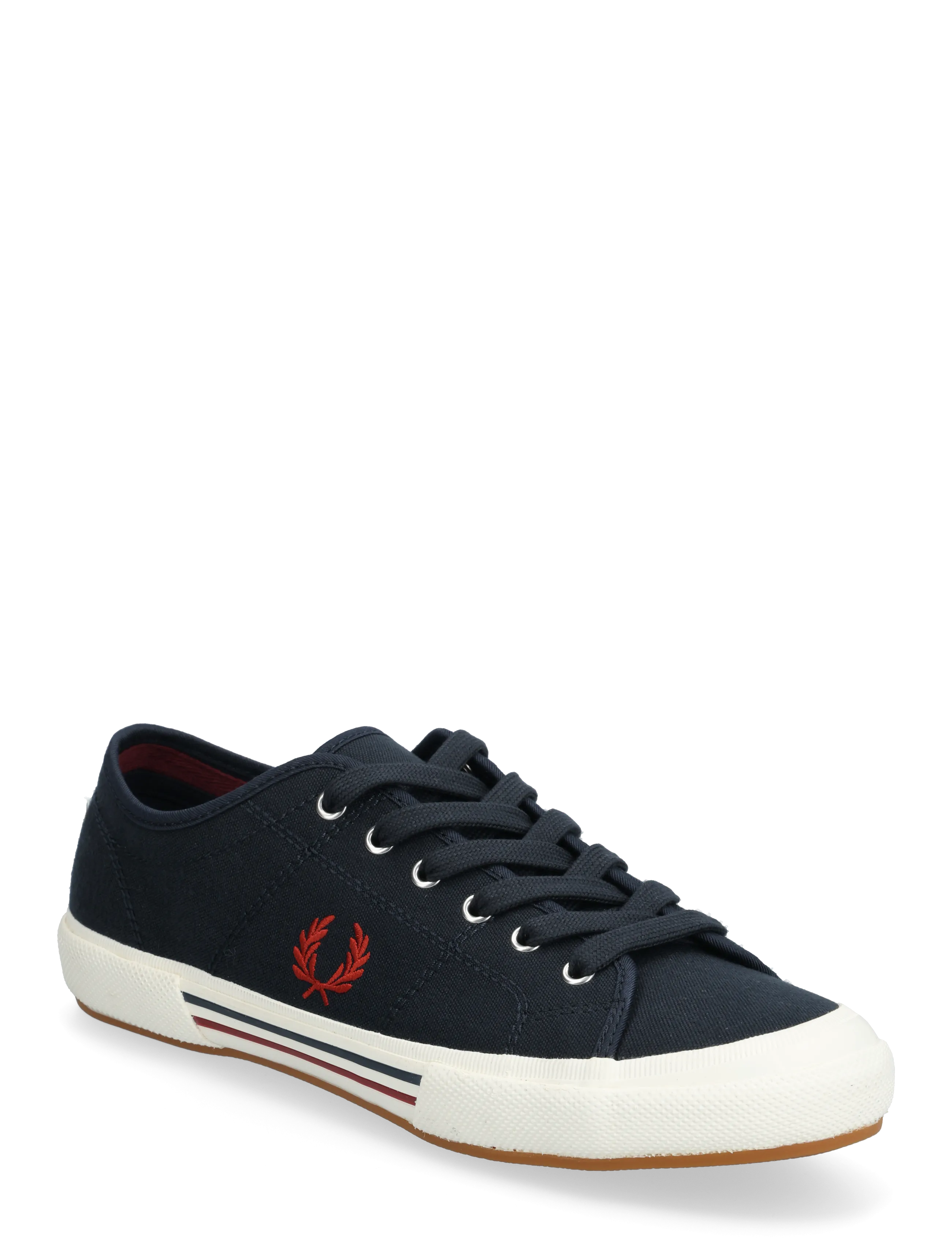 Fred Perry B708 VINTAGE TENNIS CANVAS - Sneakers - NVY/SWHT/BNTRED / navy