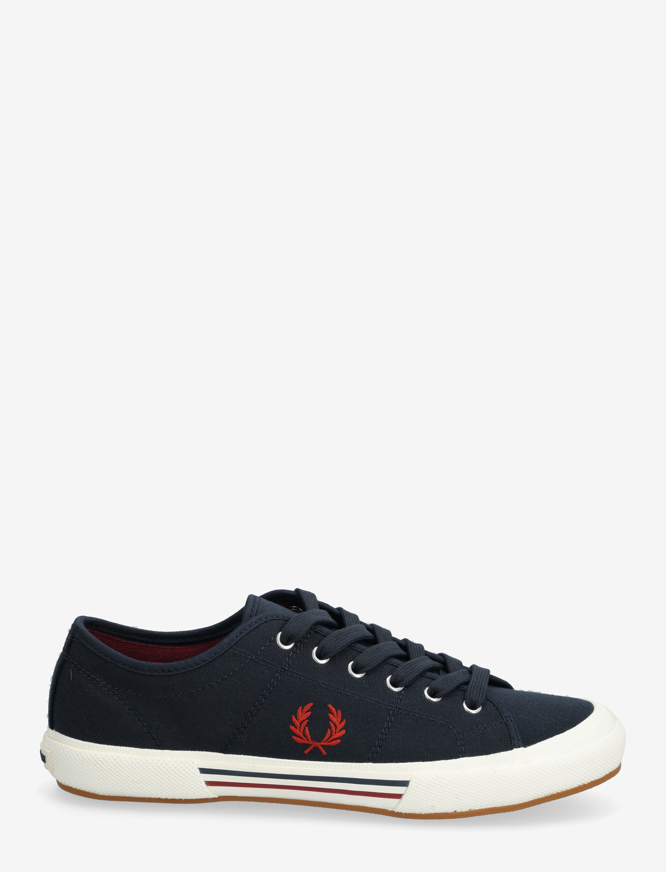 Fred Perry - B708 VINTAGE TENNIS CANVAS - lave sneakers - nvy/swht/bntred - 1