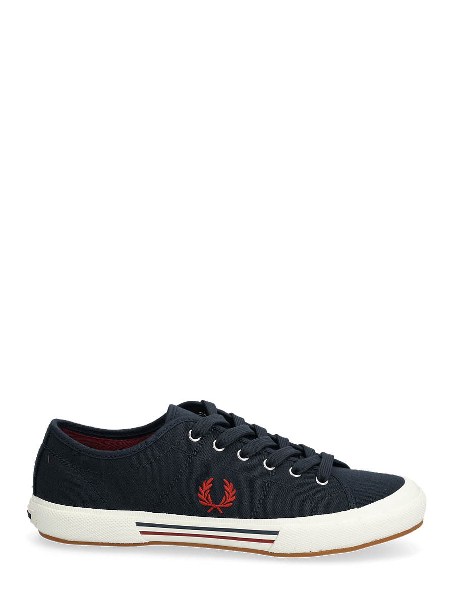 Fred Perry - B708 VINTAGE TENNIS CANVAS - low-top sneaker - nvy/swht/bntred - 1