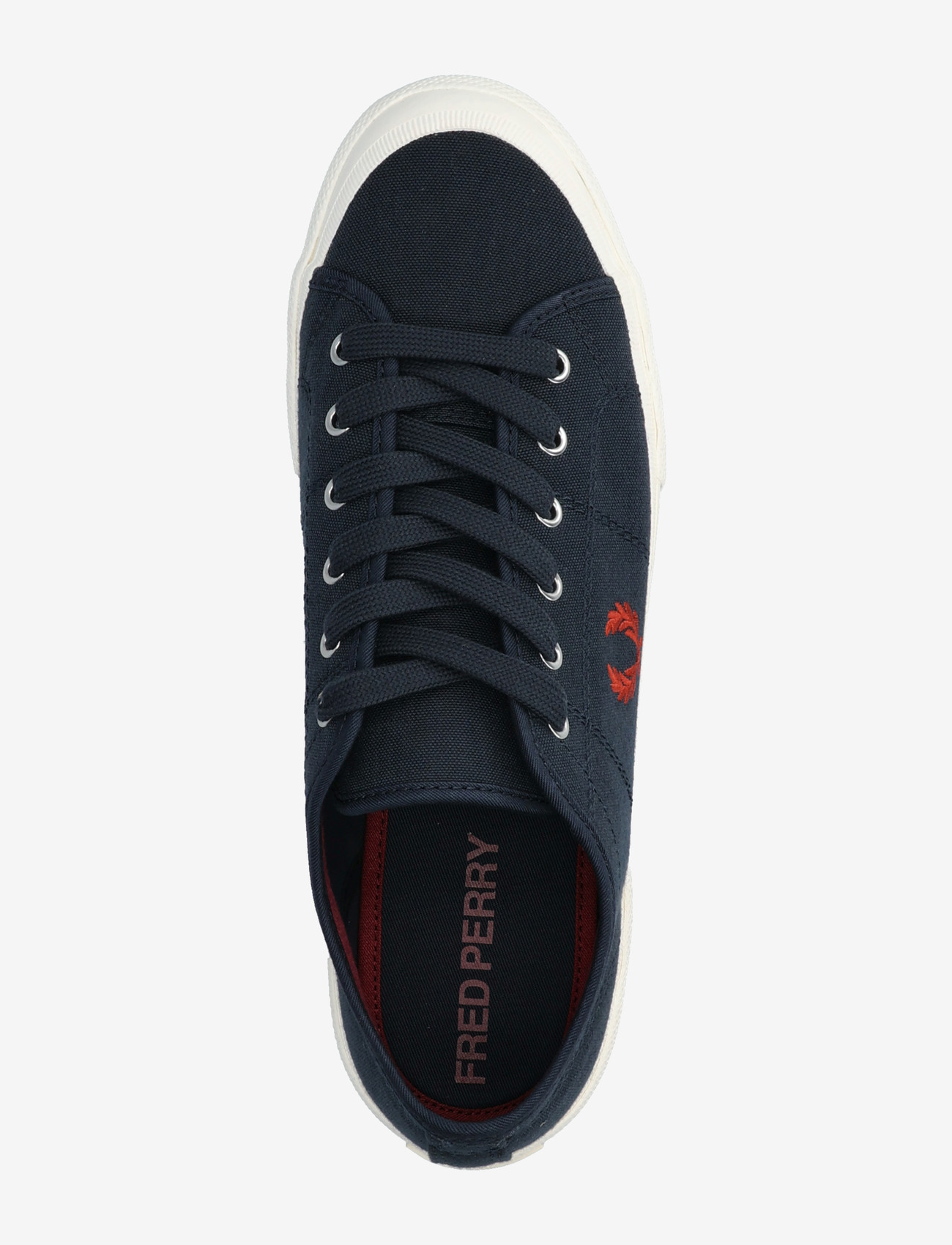 Fred Perry - B708 VINTAGE TENNIS CANVAS - lave sneakers - nvy/swht/bntred - 3