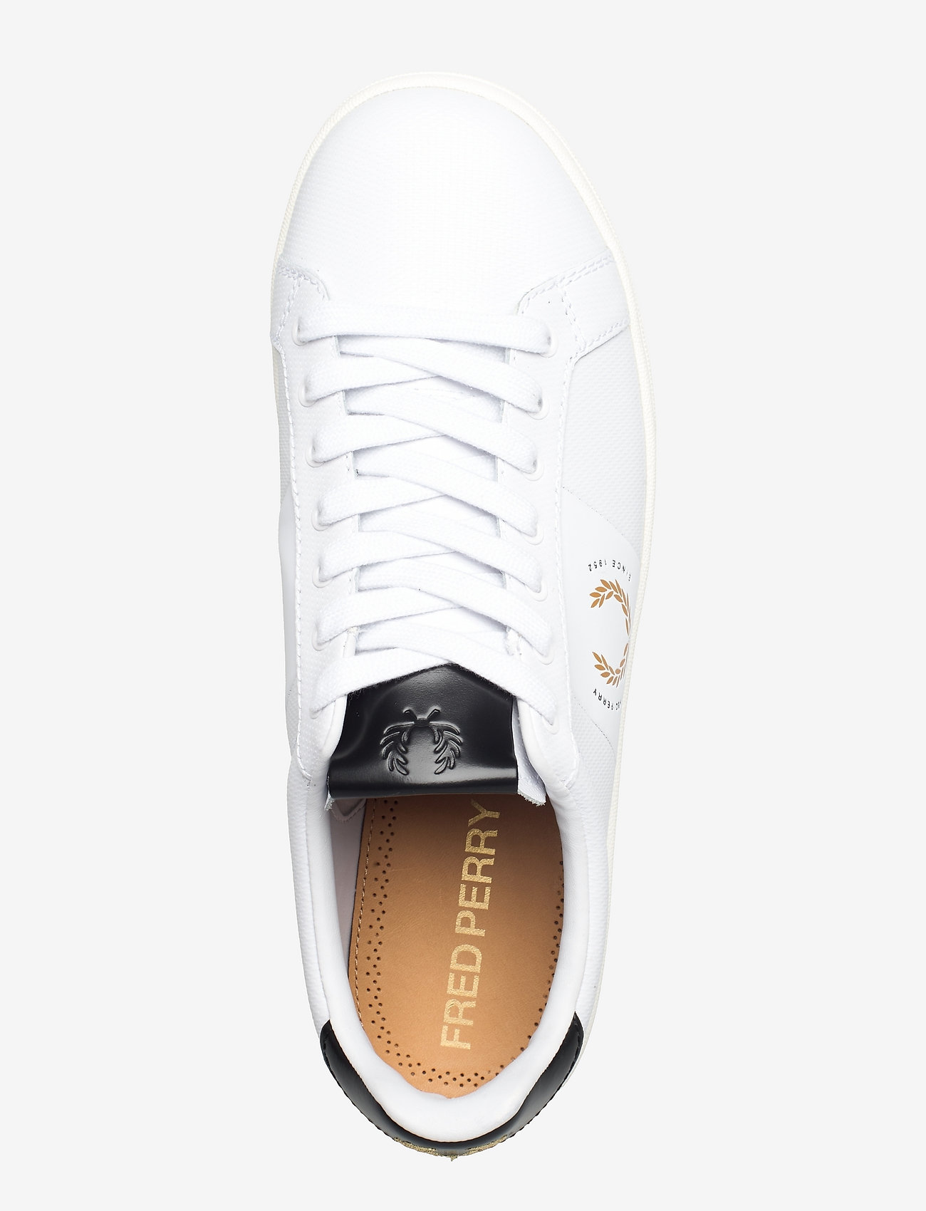 Fred Perry - B721 PIQUE LTHR/BRANDED - white - 3