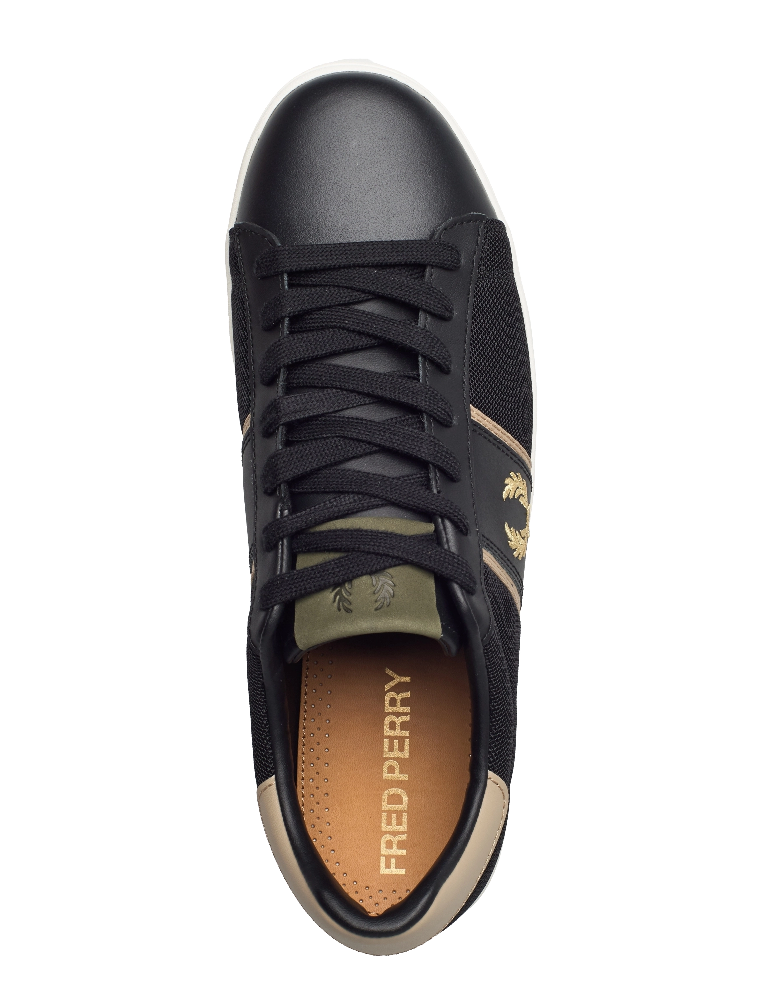 Fred Perry - SPENCER MESH/LTHR - black - 3