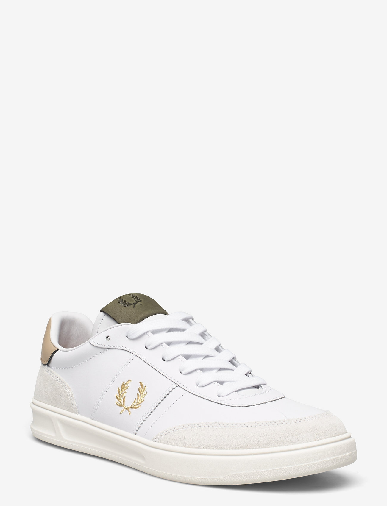 Fred Perry - B400 LTHR/SUEDE - white - 0