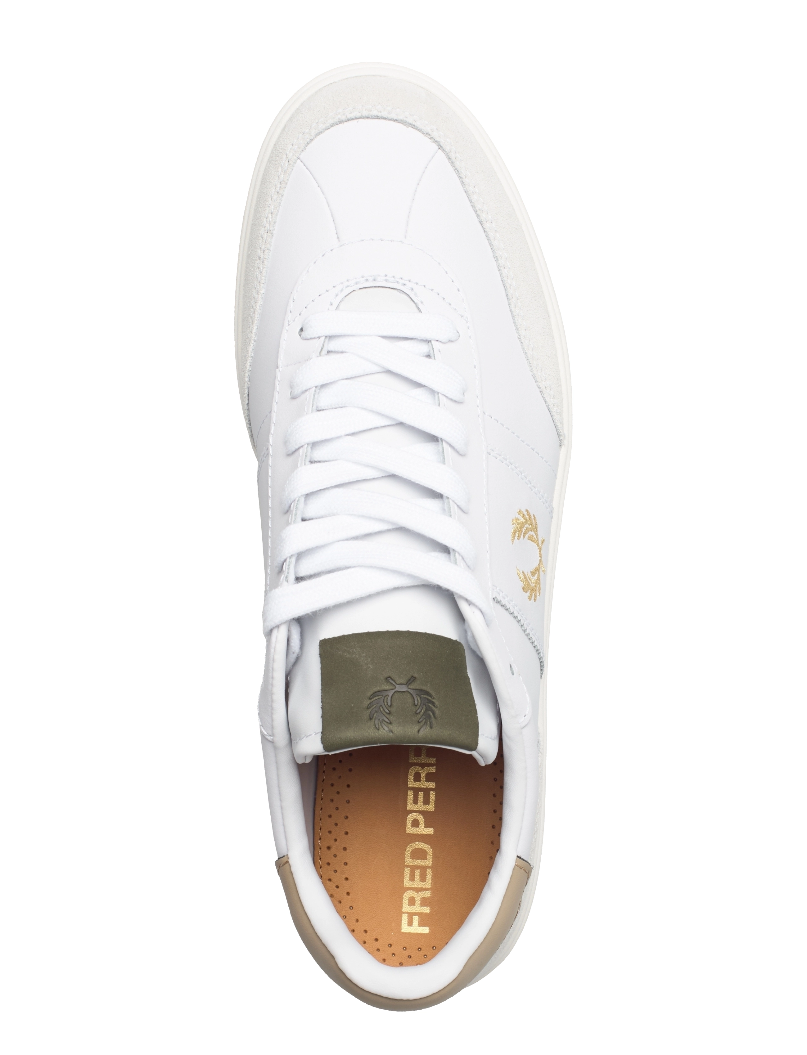 Fred Perry - B400 LTHR/SUEDE - white - 3