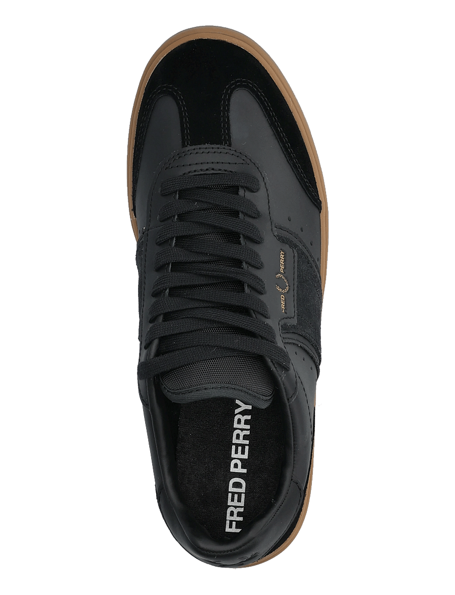 Fred Perry - B4 LEATHER / SUEDE - low-top sneaker - black - 3