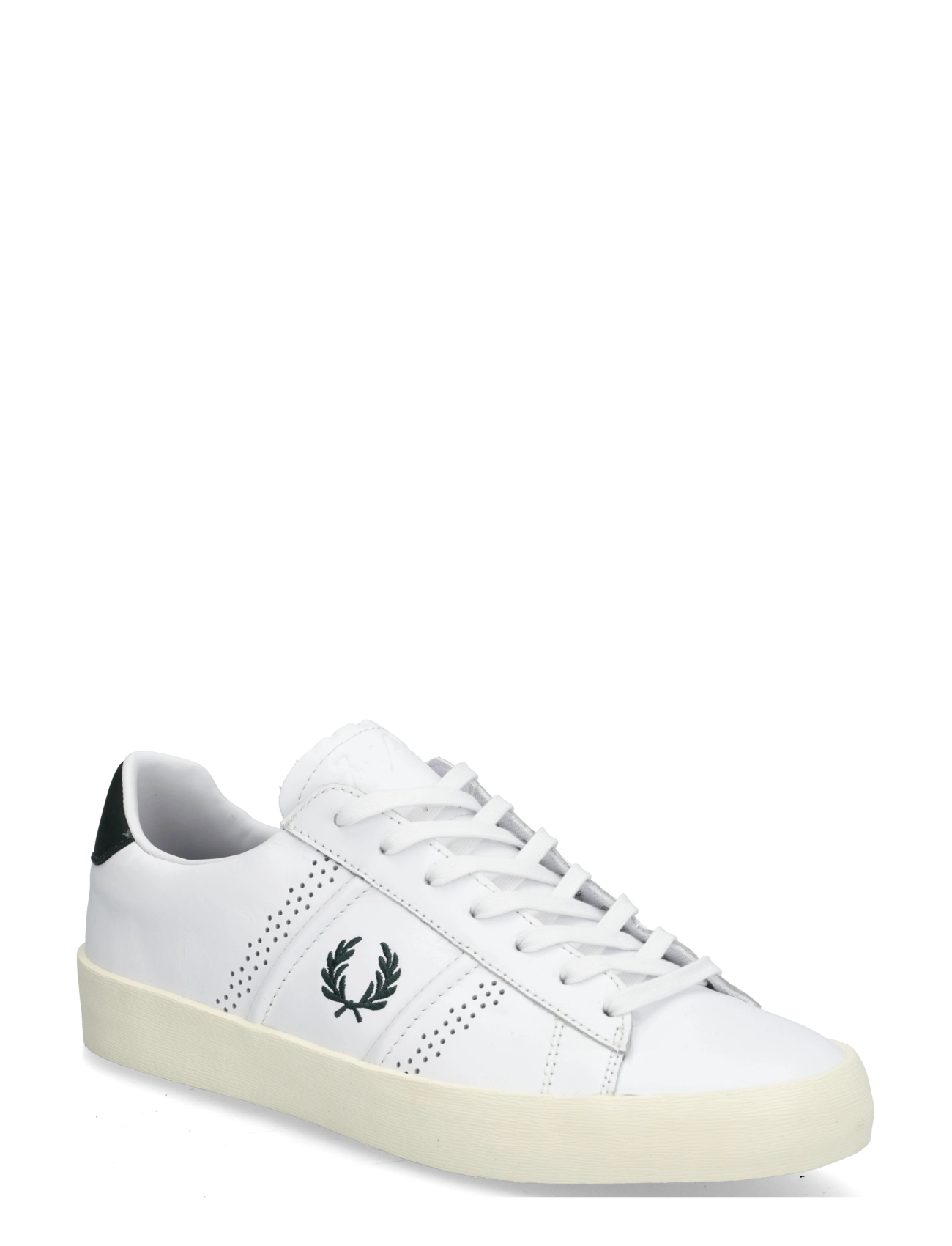 Fred Perry TOPSPIN LEATHER - Jalanõud - WHITE / white