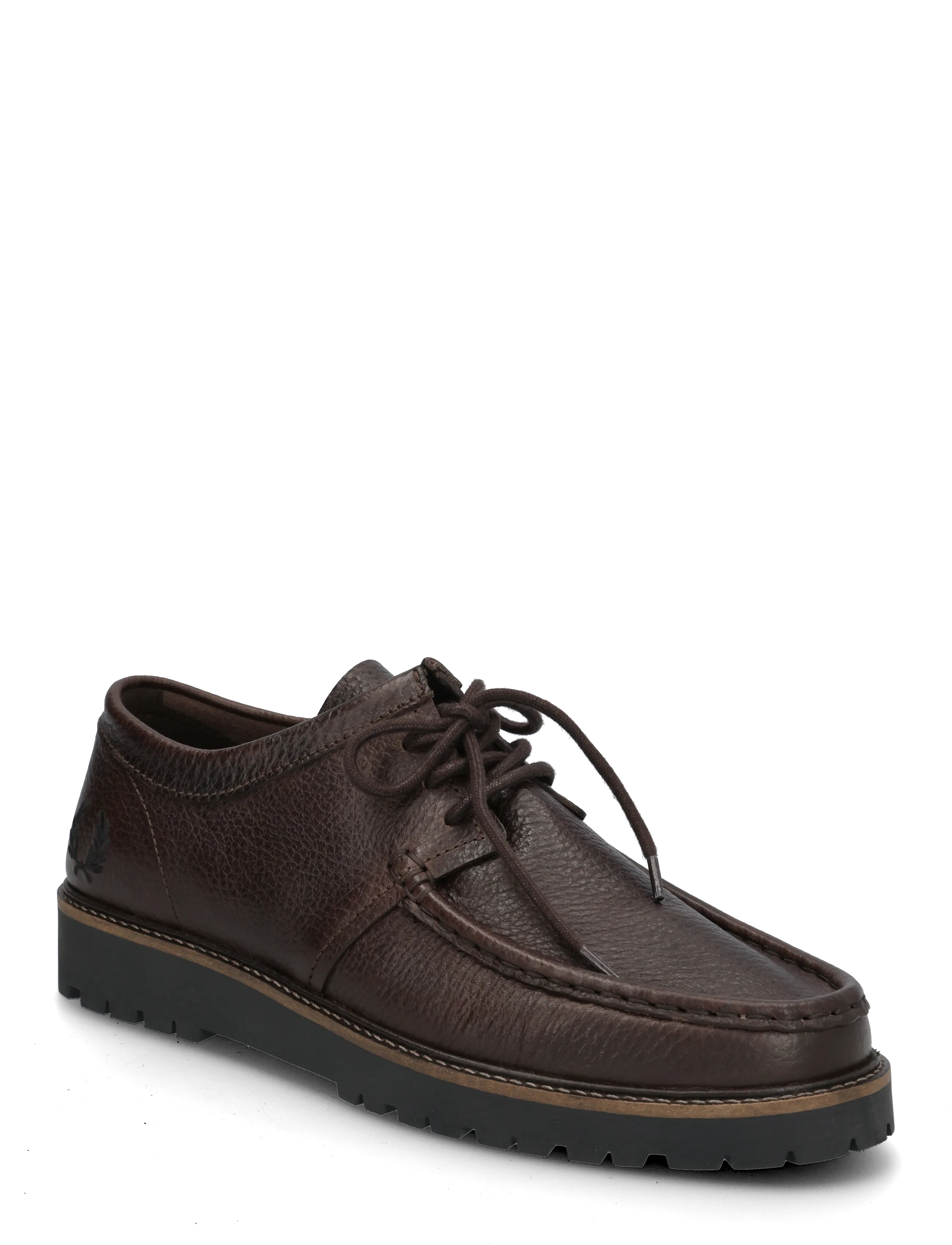 Fred Perry KENNEY LOW TUMBLED LTHR - Preppy - RICH BROWN / brown
