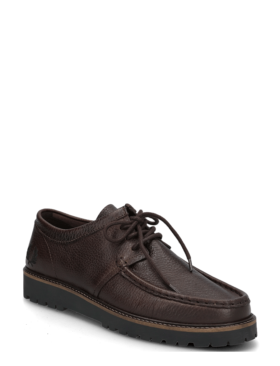 Fred Perry - KENNEY LOW TUMBLED LTHR - moc-toe kingad - rich brown - 0