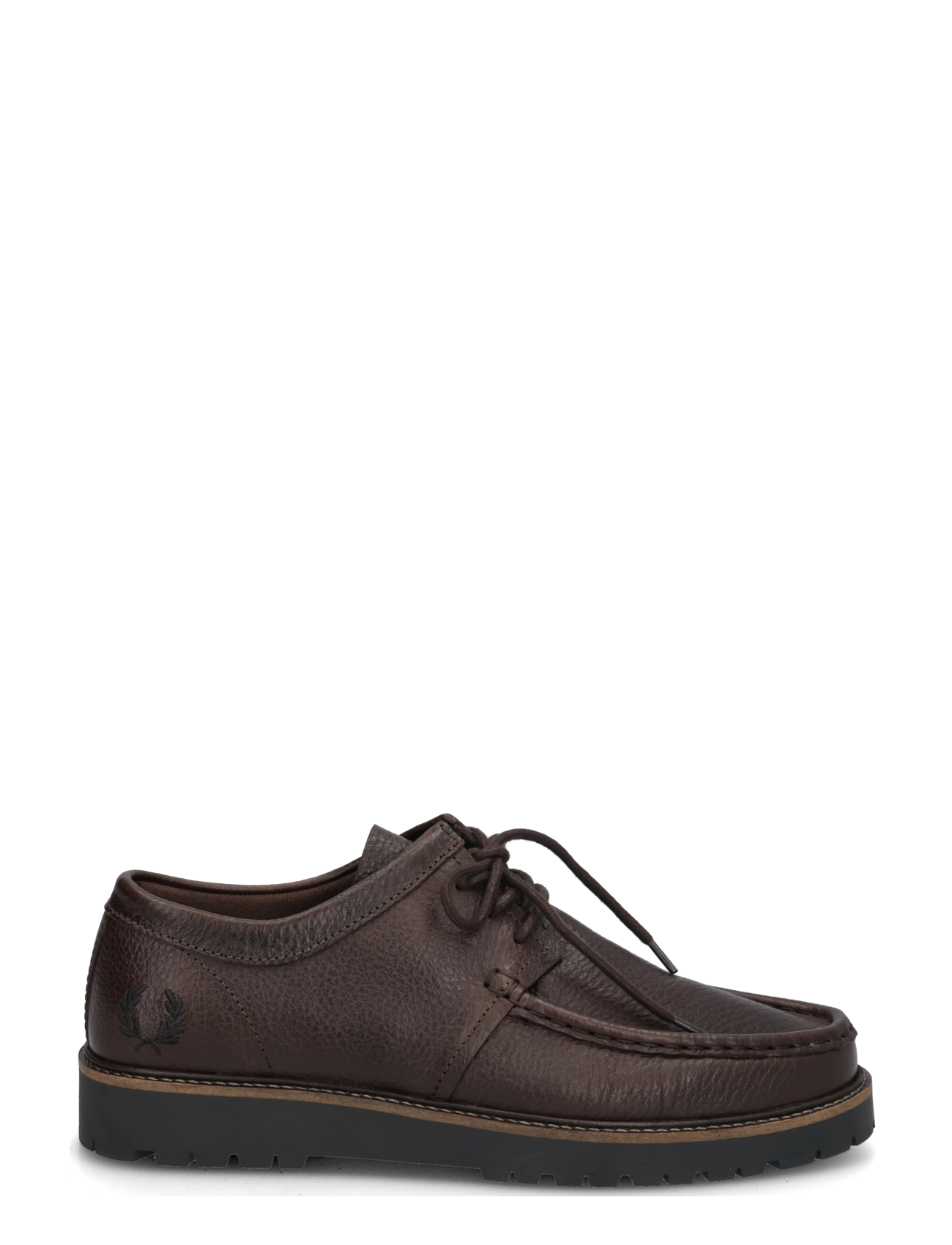 Fred Perry - KENNEY LOW TUMBLED LTHR - moc-toe kingad - rich brown - 2