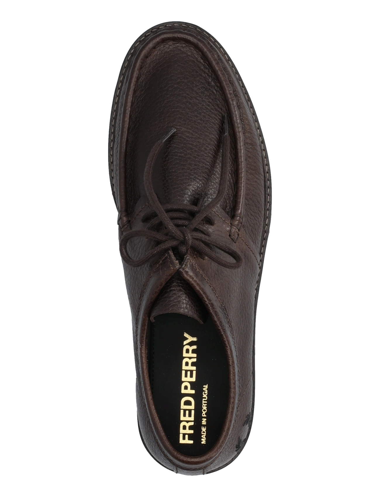 Fred Perry - KENNEY LOW TUMBLED LTHR - moc-toe kingad - rich brown - 3
