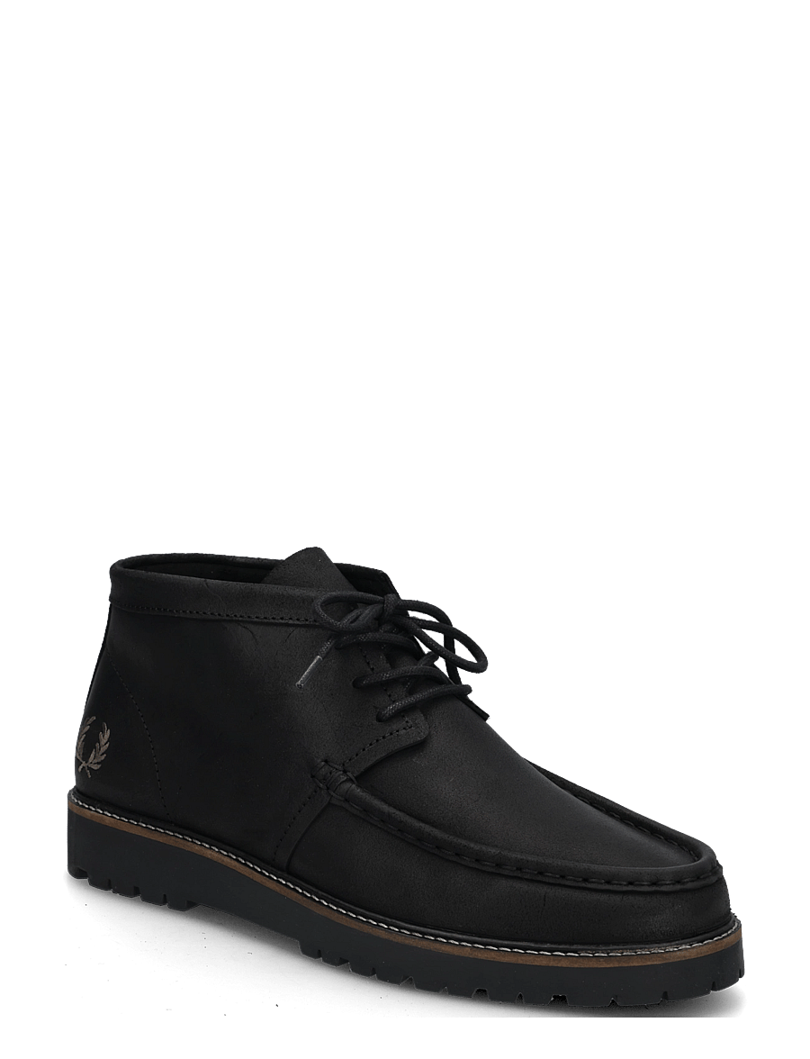 Fred Perry - KENNEY MID WAXED SUEDE - chukka boots - black - 0