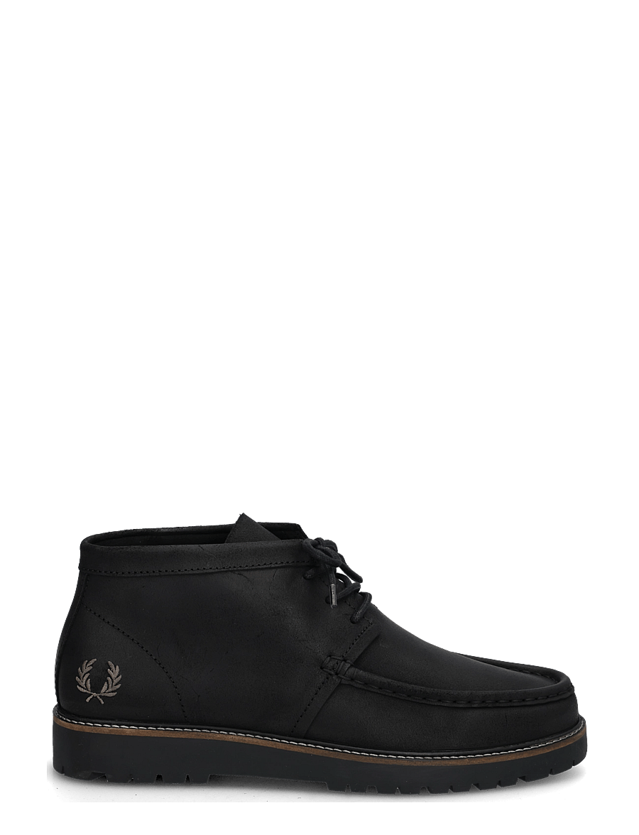 Fred Perry - KENNEY MID WAXED SUEDE - chukka boots - black - 2