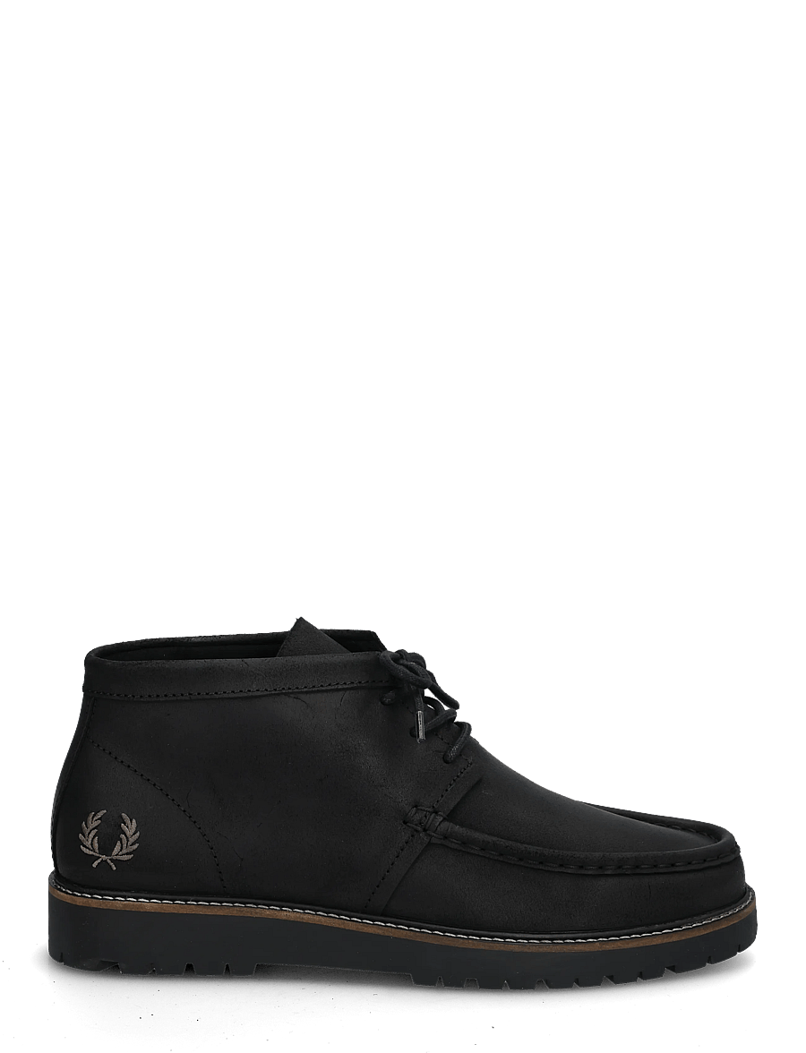 Fred Perry - KENNEY MID WAXED SUEDE - chukka boots - black - 2