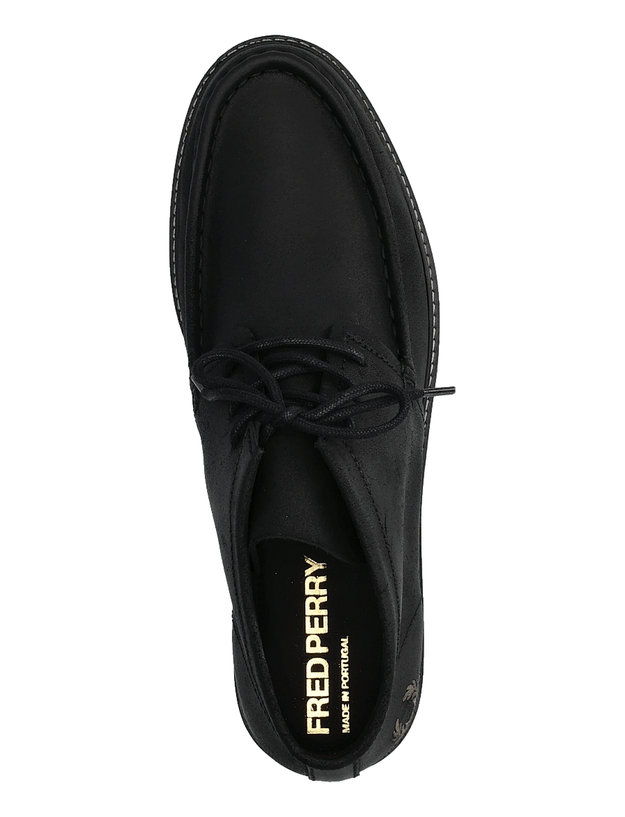 Fred Perry - KENNEY MID WAXED SUEDE - chukka boots - black - 3