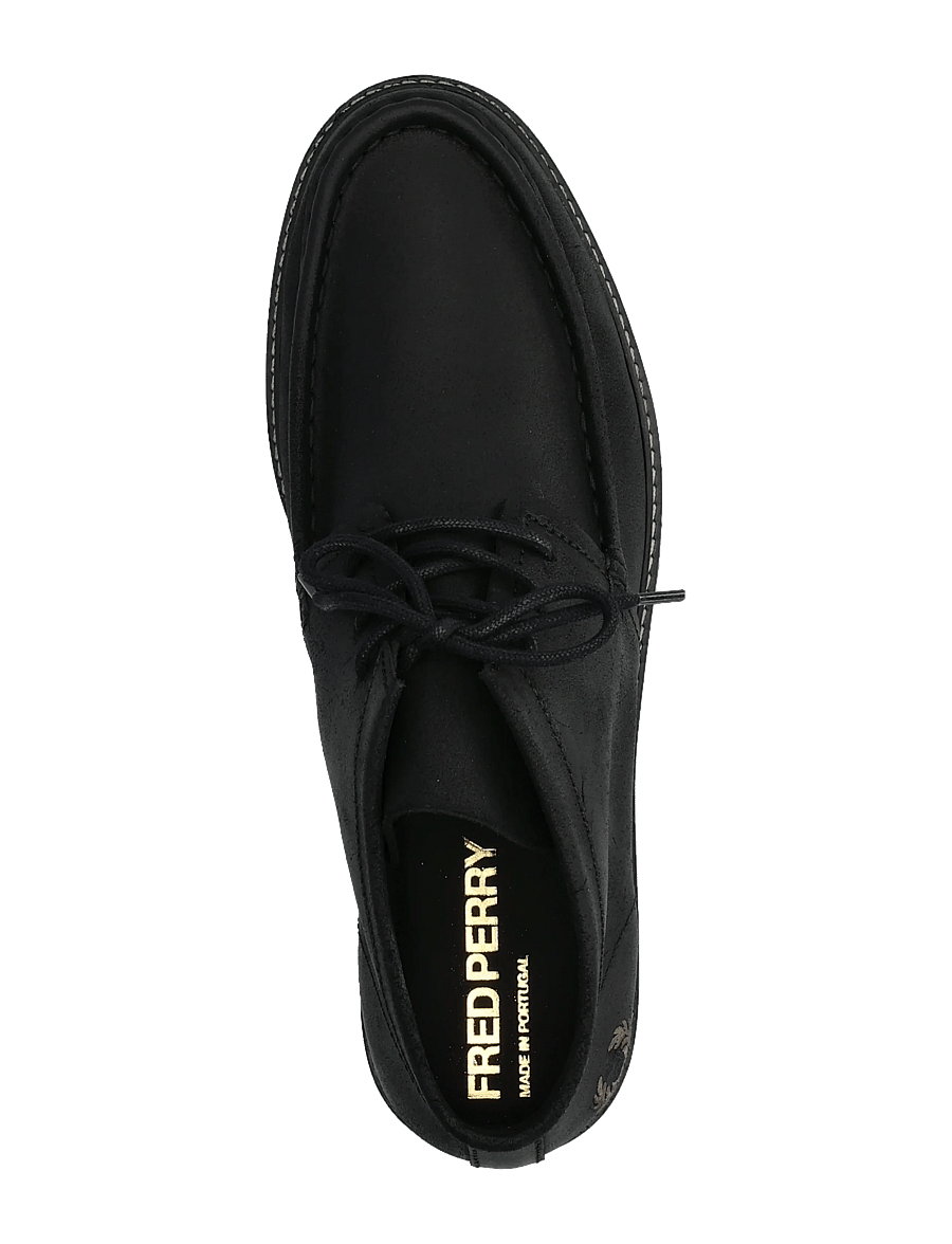Fred Perry - KENNEY MID WAXED SUEDE - chukka boots - black - 3