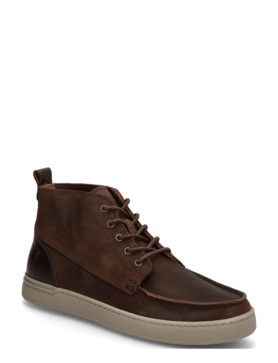 Fred Perry - DRURY MID WAXED SUEDE/LTHR - chukka-saapad - rich brown - 0