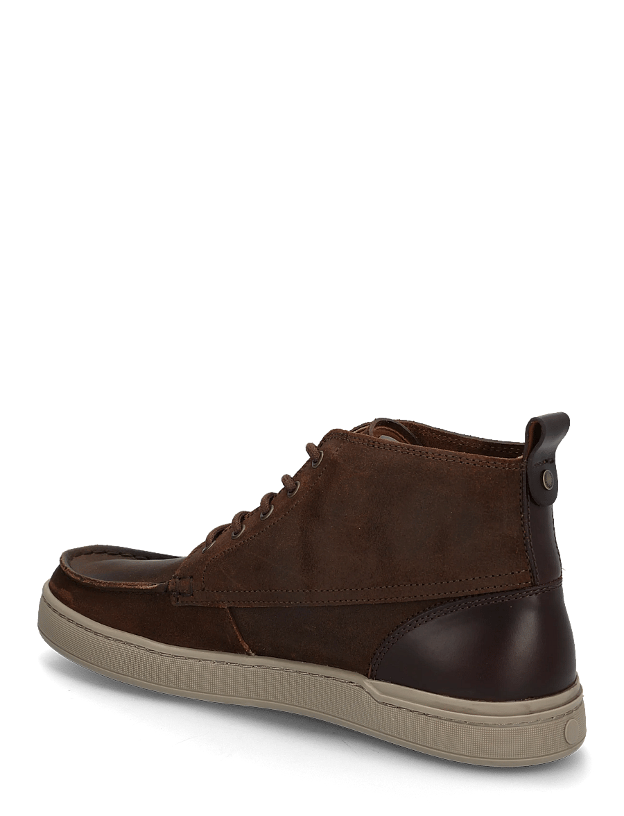 Fred Perry - DRURY MID WAXED SUEDE/LTHR - chukka boots - rich brown - 1