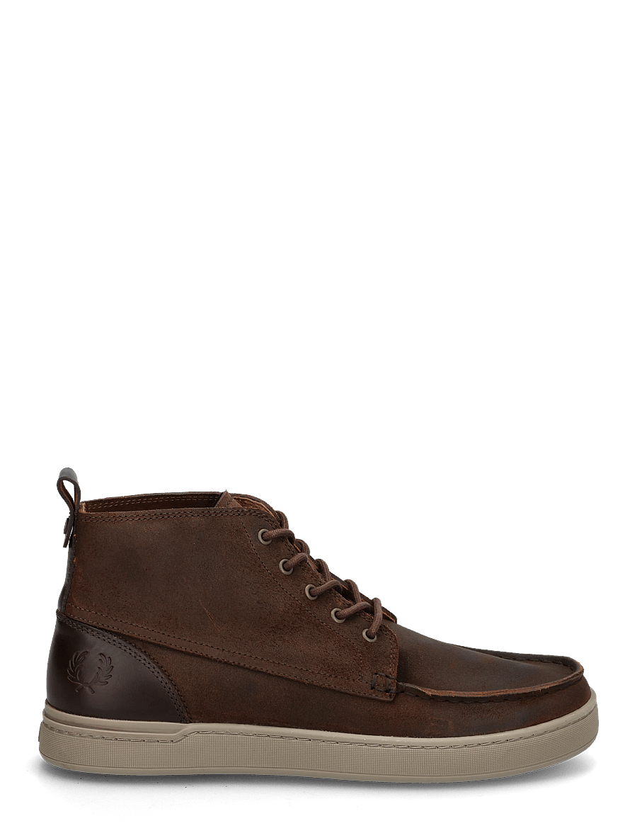 Fred Perry - DRURY MID WAXED SUEDE/LTHR - chukka boots - rich brown - 2