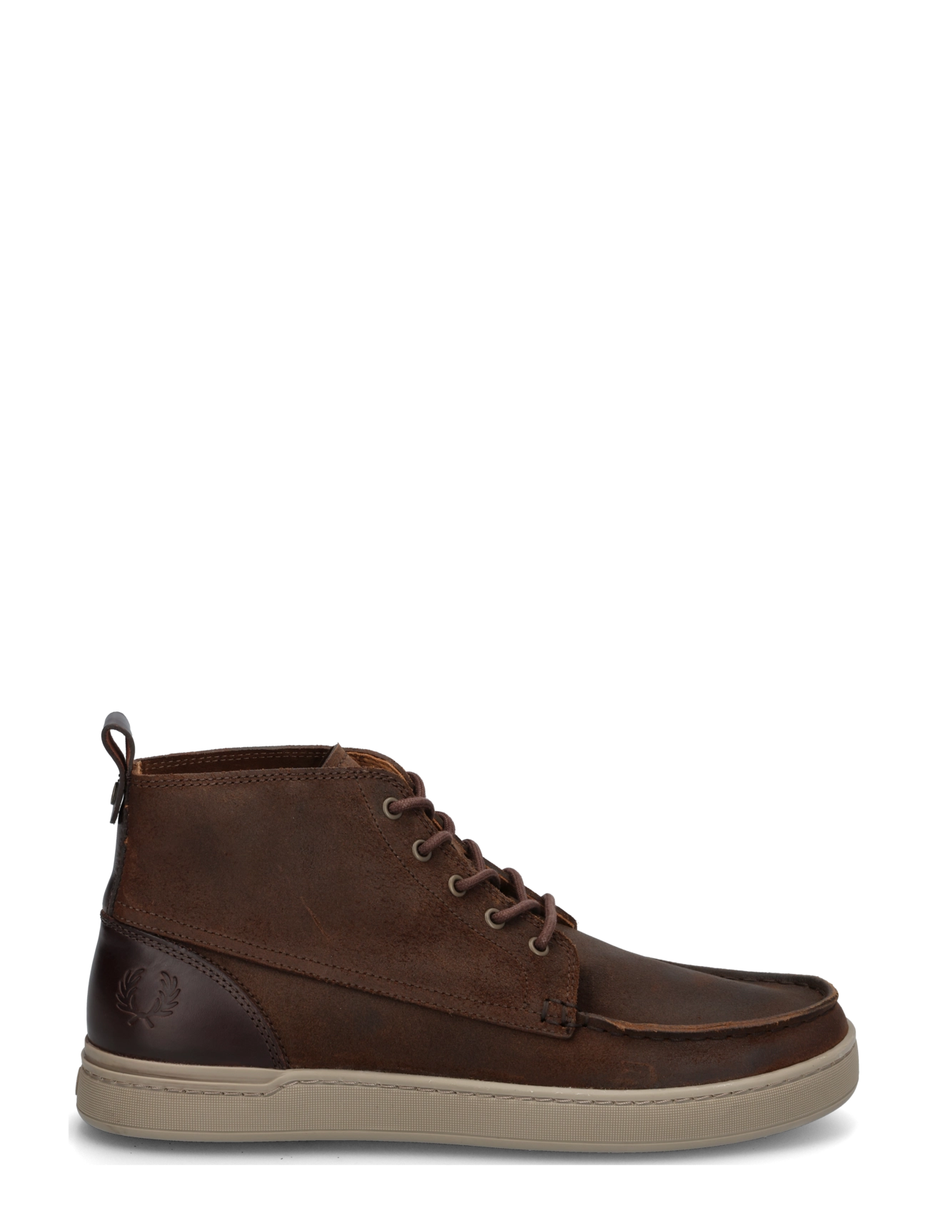 Fred Perry - DRURY MID WAXED SUEDE/LTHR - rich brown - 2