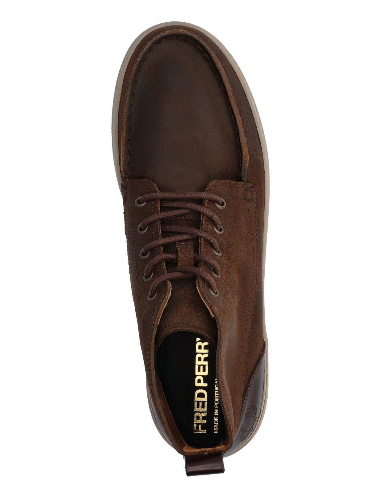Fred Perry - DRURY MID WAXED SUEDE/LTHR - rich brown - 3