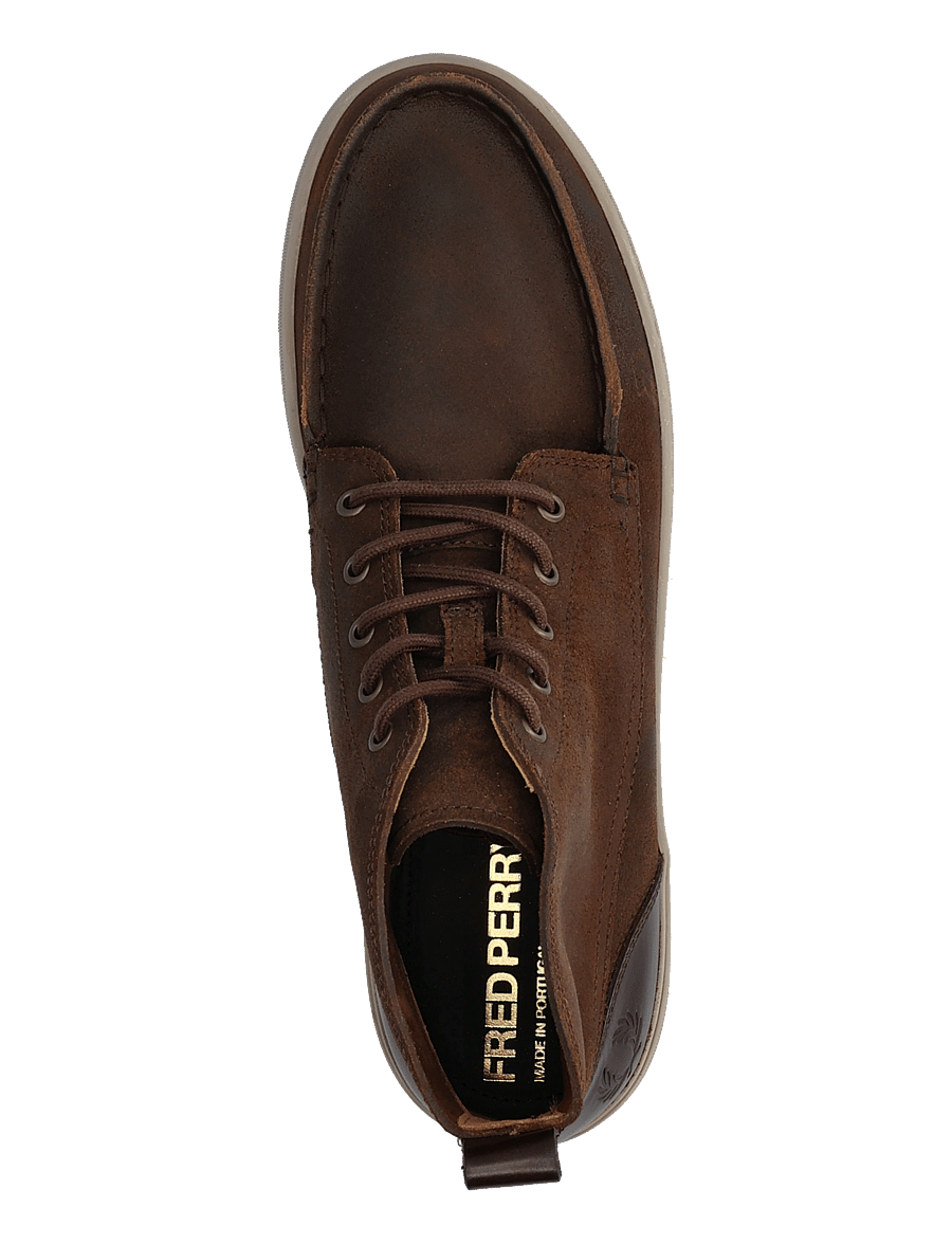 Fred Perry - DRURY MID WAXED SUEDE/LTHR - chukka-saapad - rich brown - 3
