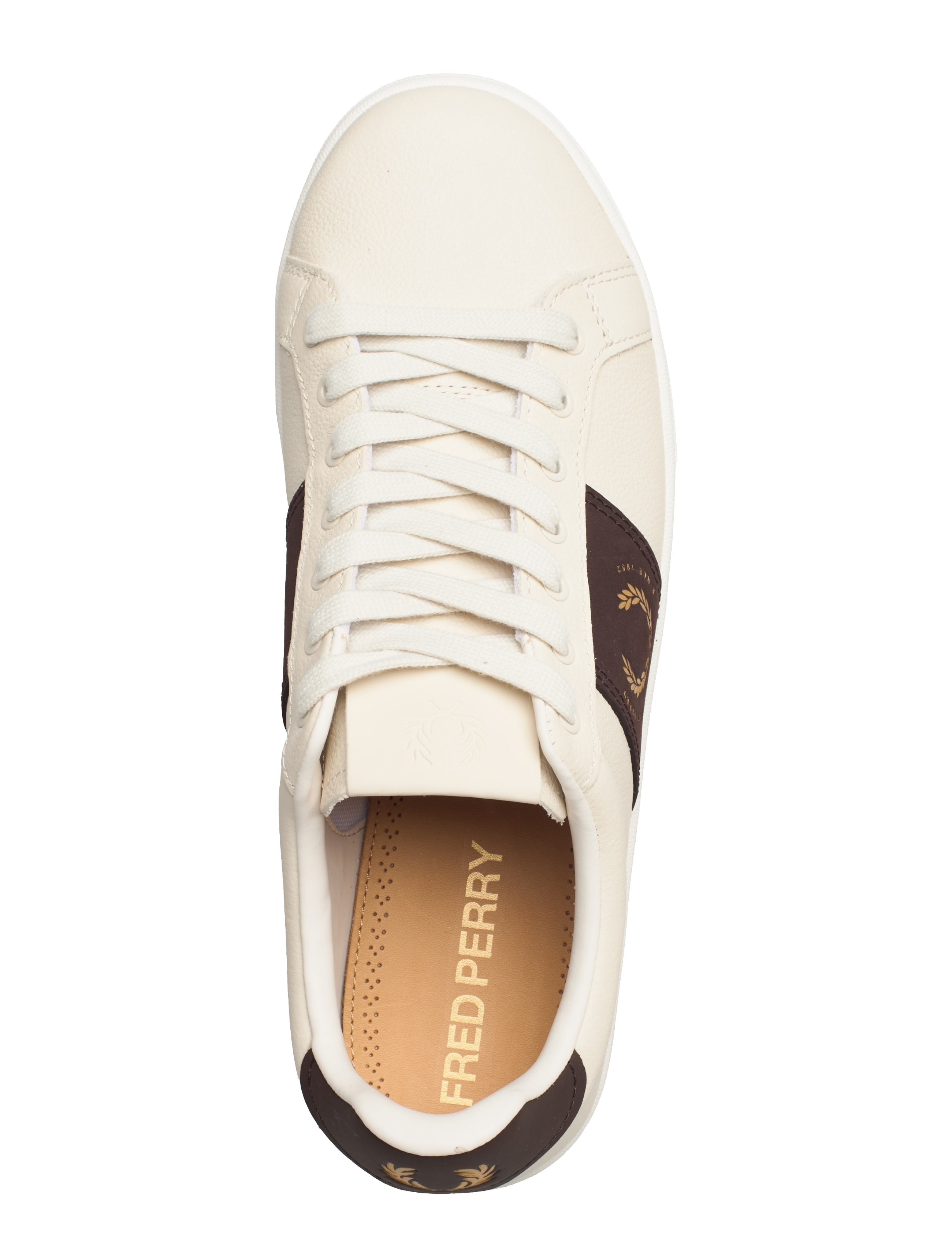 Fred Perry - B721 T LTHR/BRND - ecru - 3