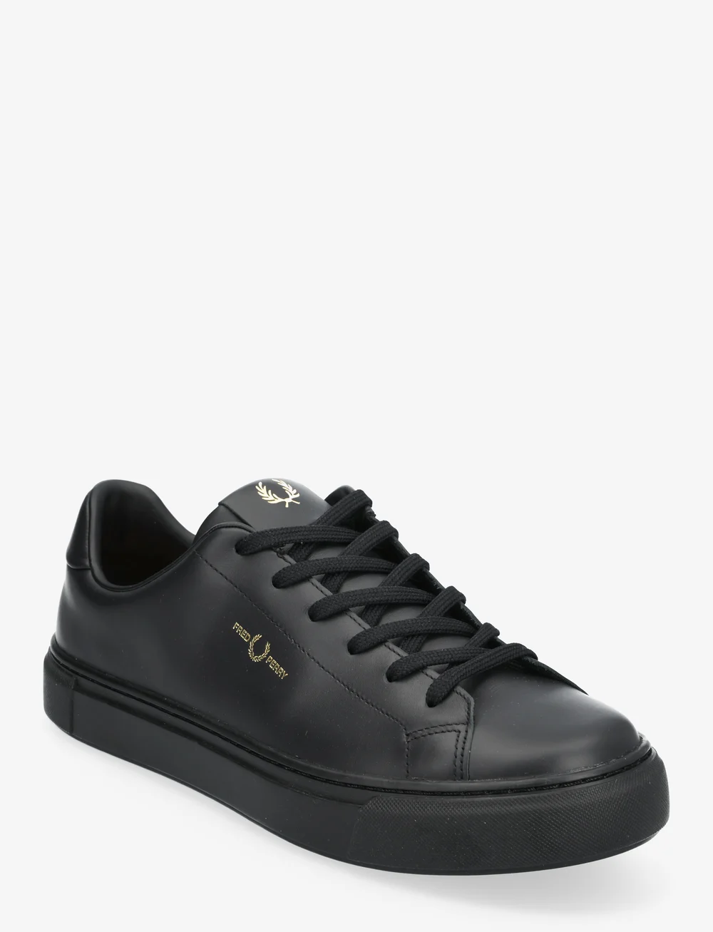 Fred Perry - B71 LEATHER - niedriger schnitt - black/gold - 0